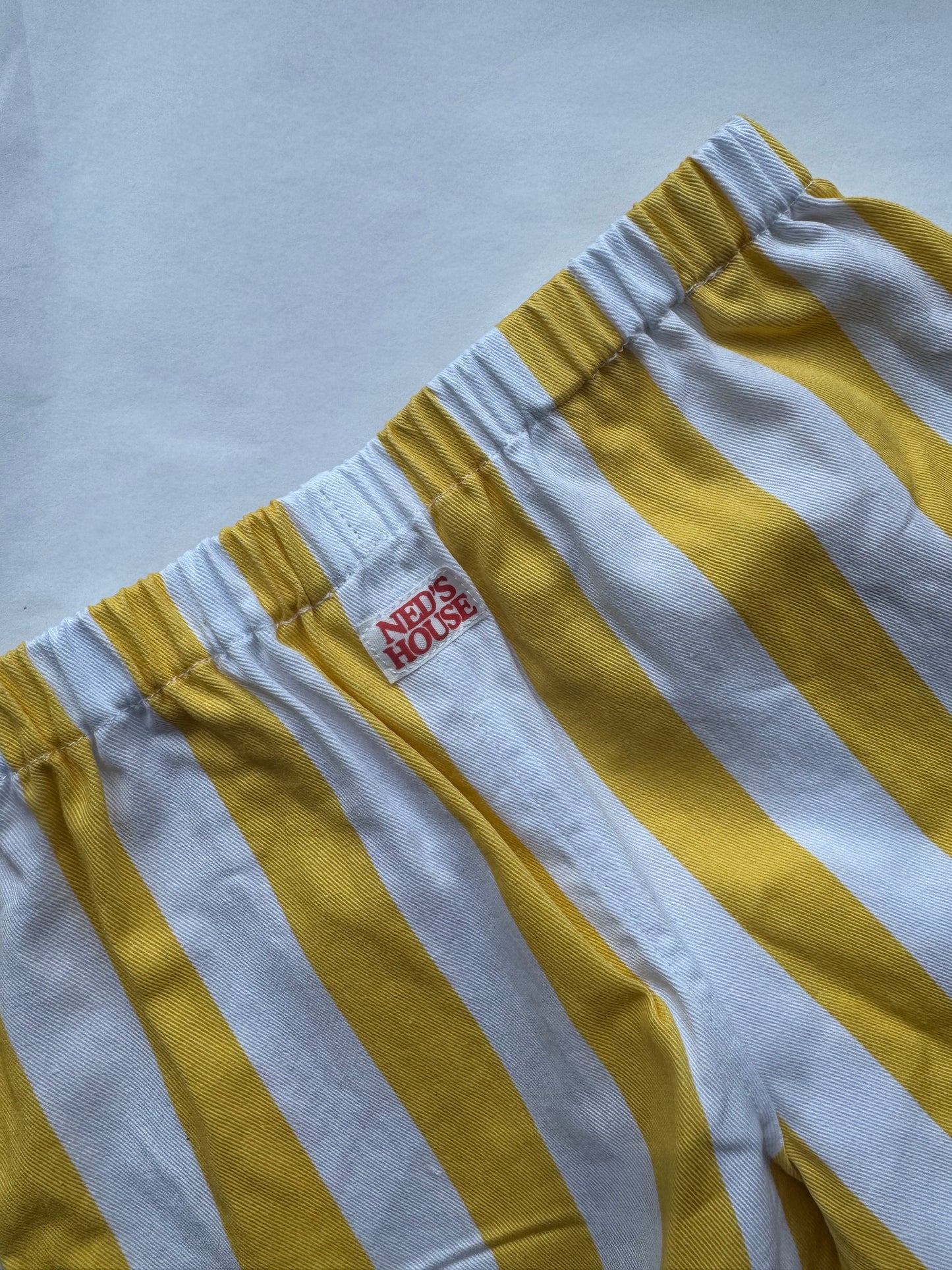 Ned's House stripe cotton shorts - Yellow