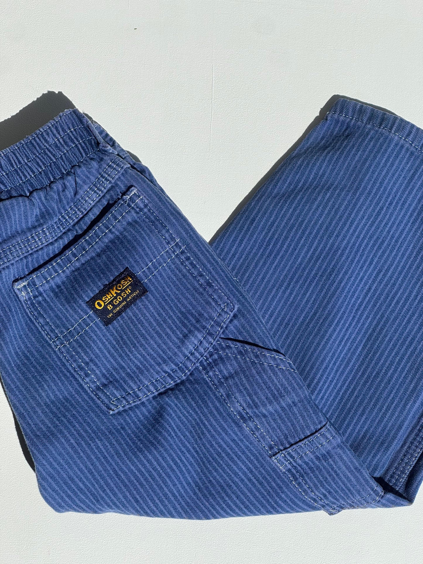 Blue striped Oshkosh carpenter pants - 3-5Years
