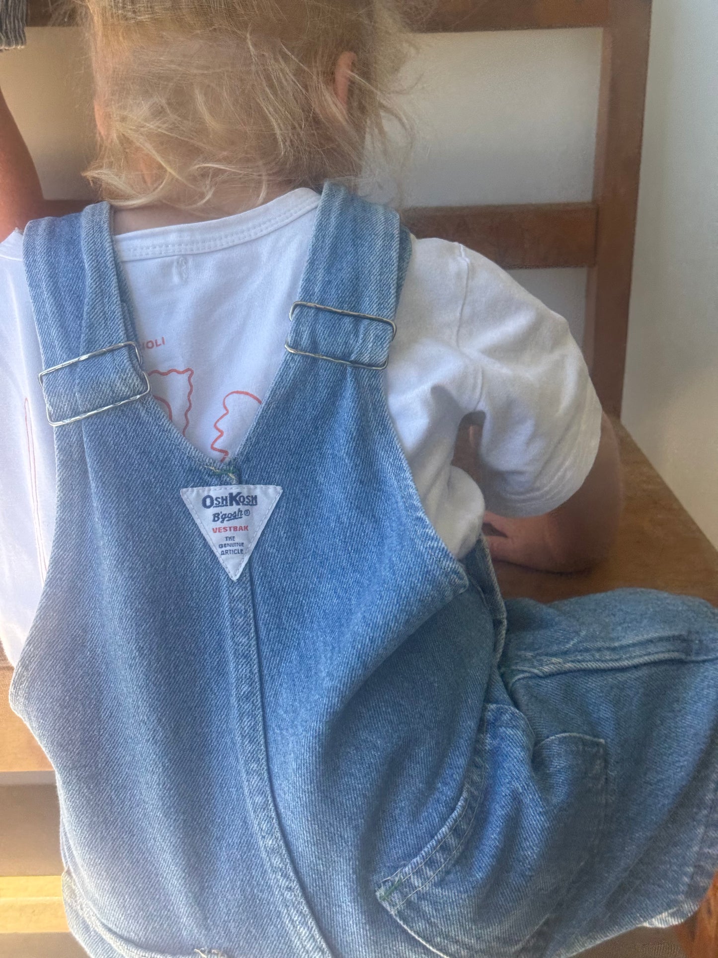 light denim Oshkosh shortalls - 2-4Y