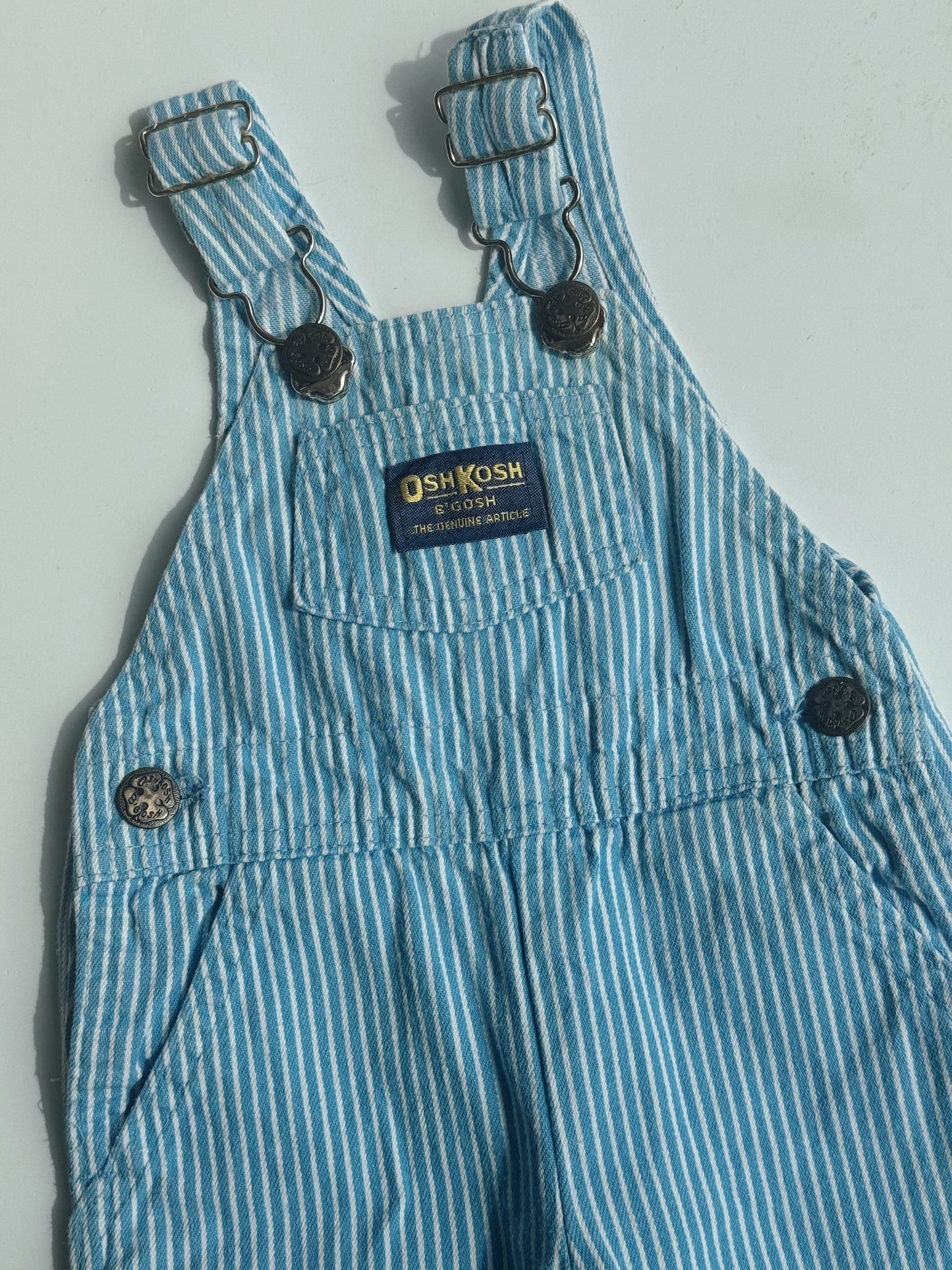 Oshkosh light blue overalls - 3/6m