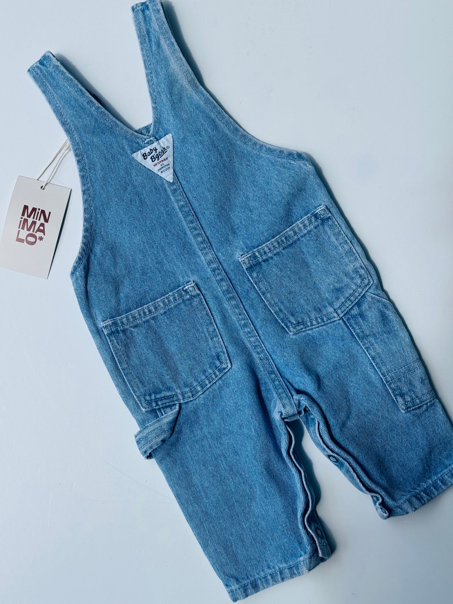 light denim Oshkosh overalls - 3/6m