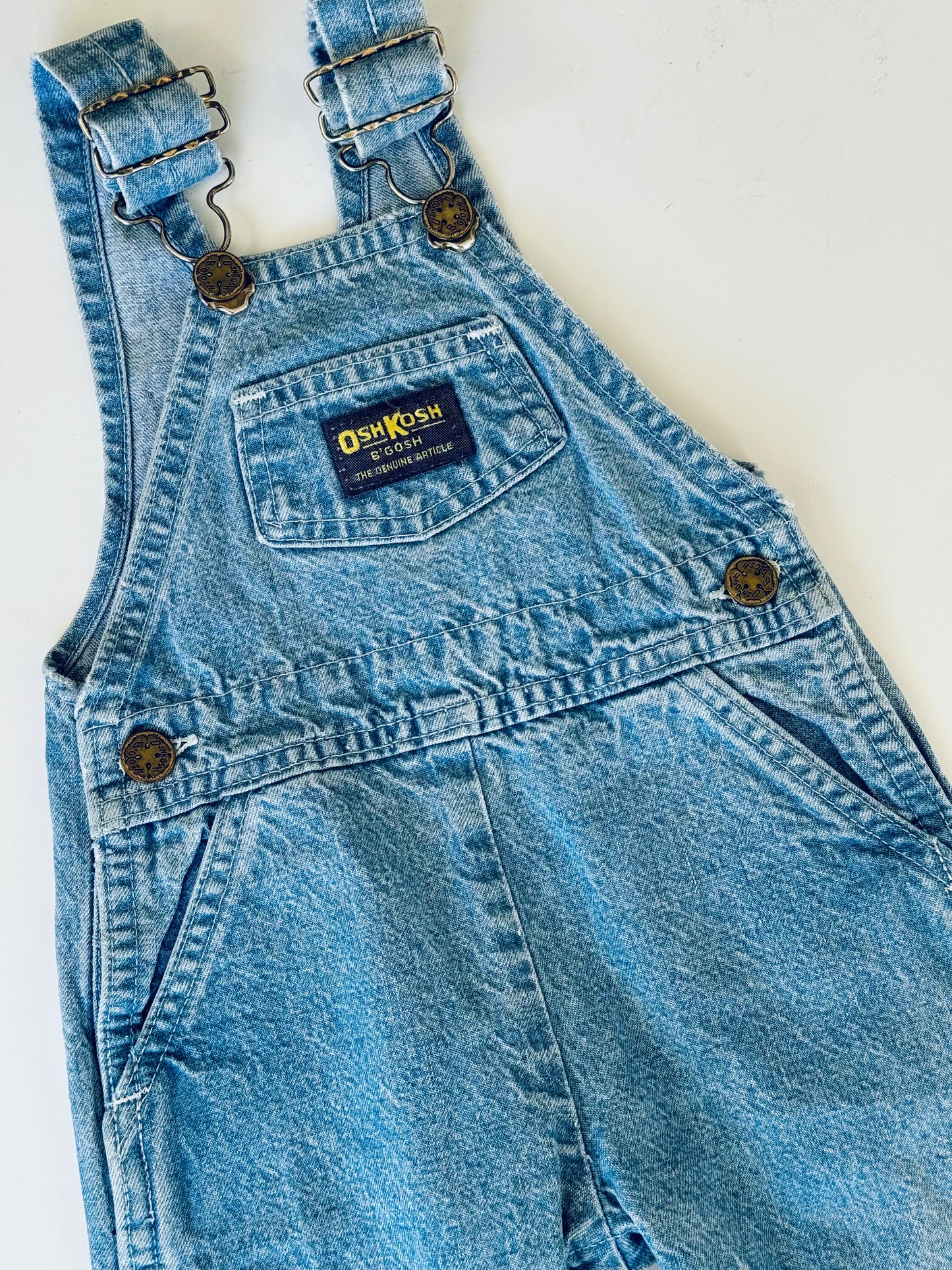 light denim Oshkosh overalls - 6m