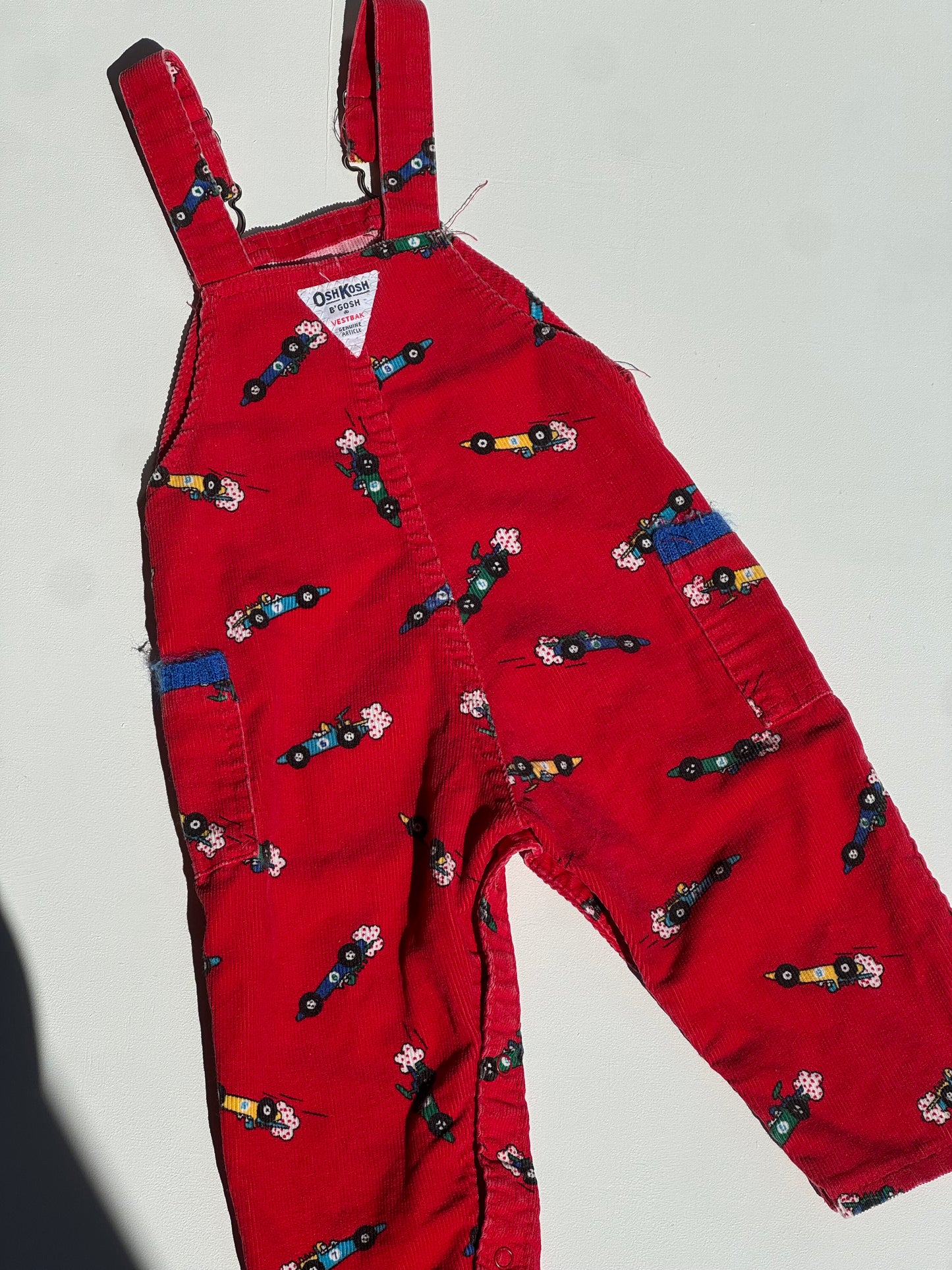 Racer corduroy Oshkosh overalls - 1-2Y