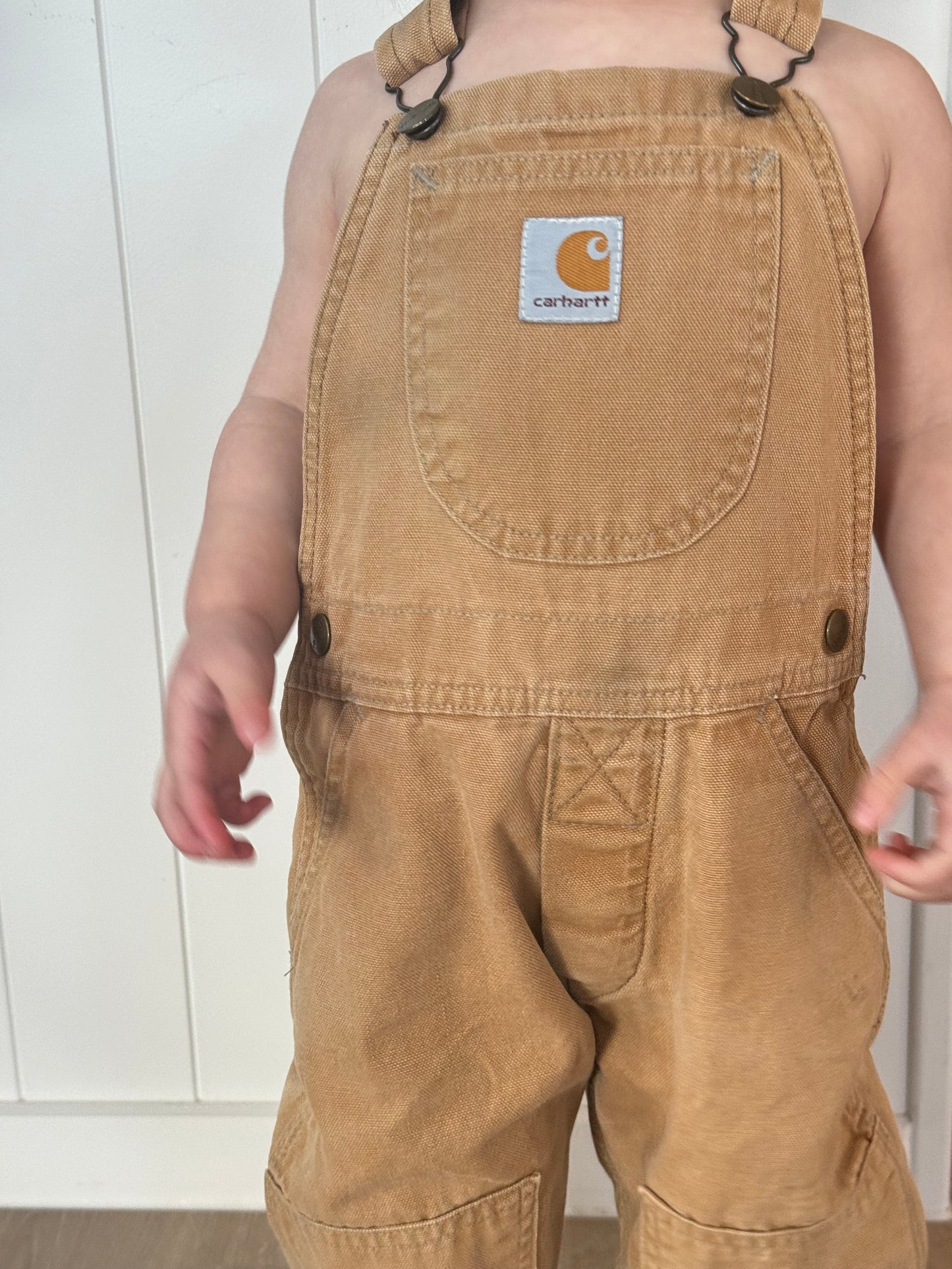 Light brown Carhartt overalls - 2-4Y