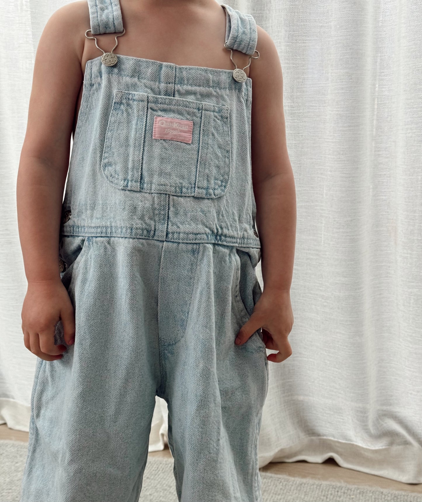 light denim Oshkosh shortalls 4-7Y