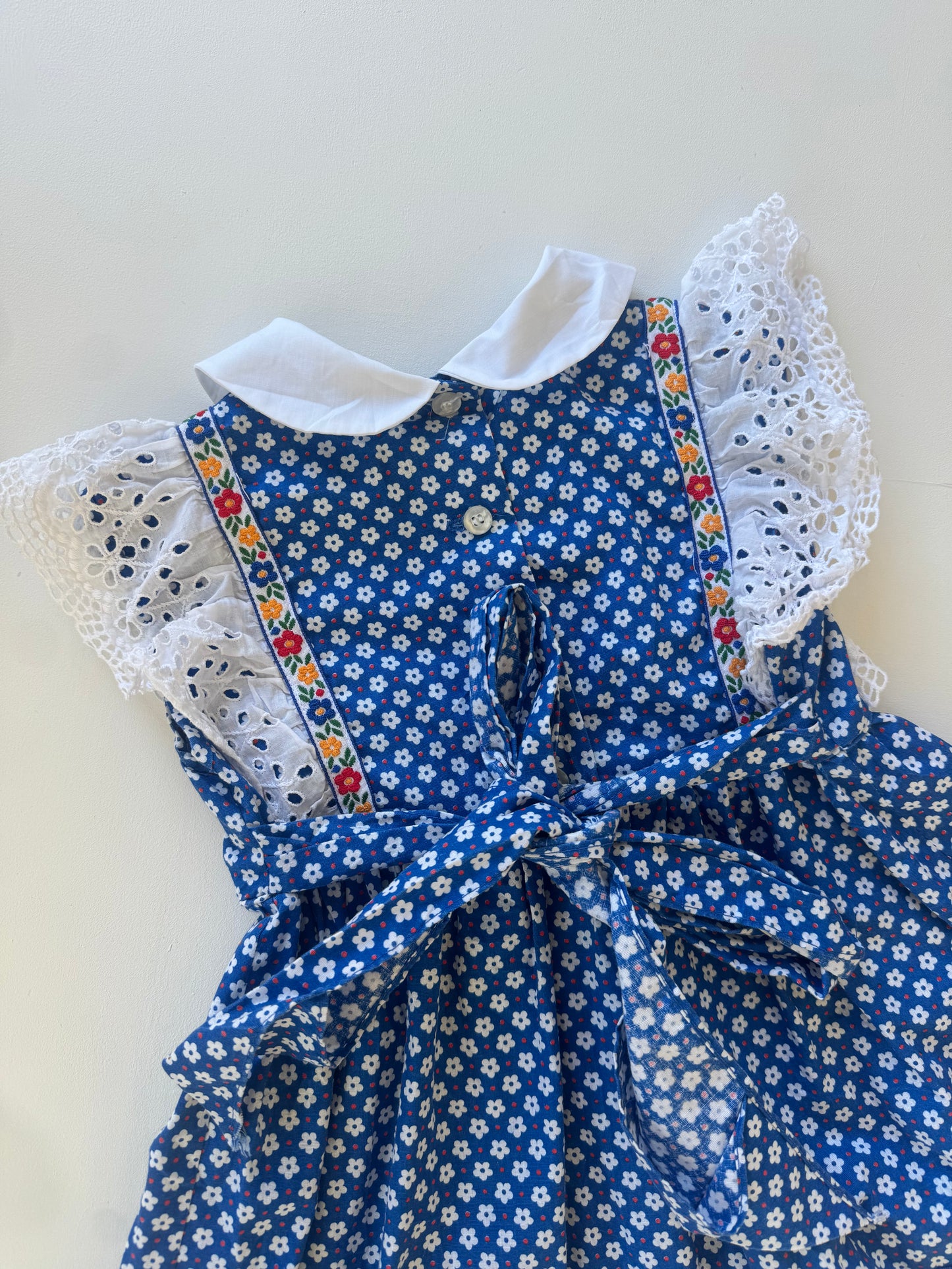 Vintage floral smock dress - 2-4Y