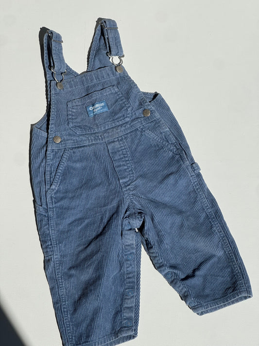 Grey Blue corduroy Oshkosh overalls- 12m