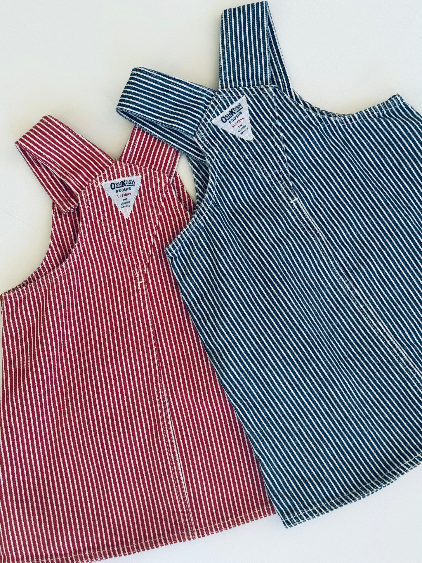 navy hickory stripe Oshkosh dress - 1Y