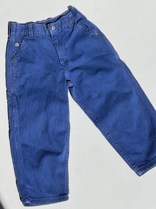 Blue striped Oshkosh carpenter pants - 3-5Years