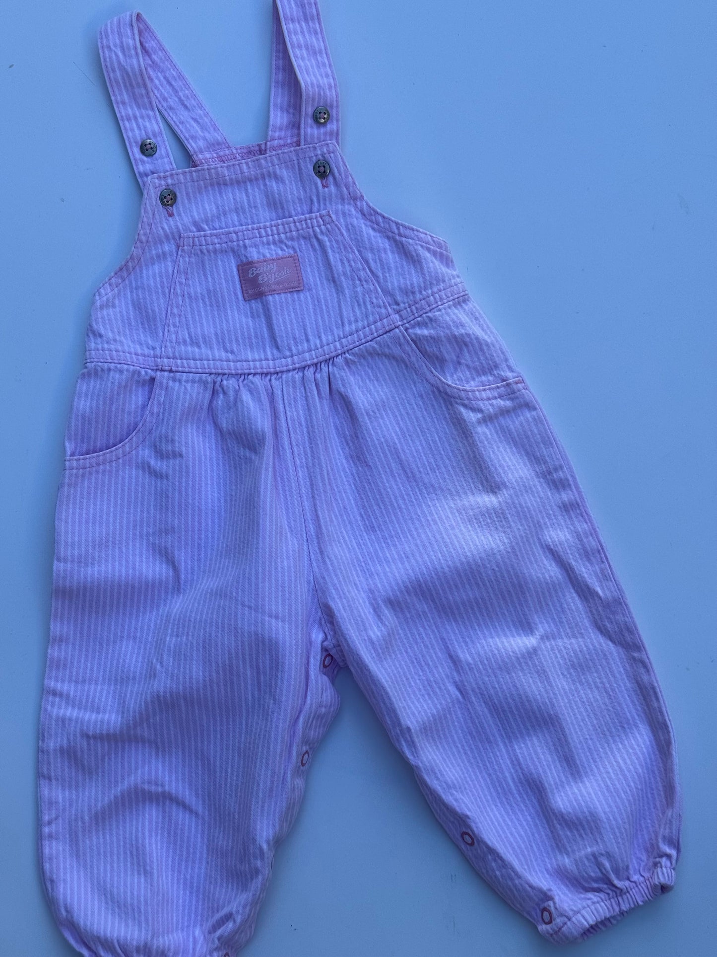 pink bubble Oshkosh overalls - 12m-2Y