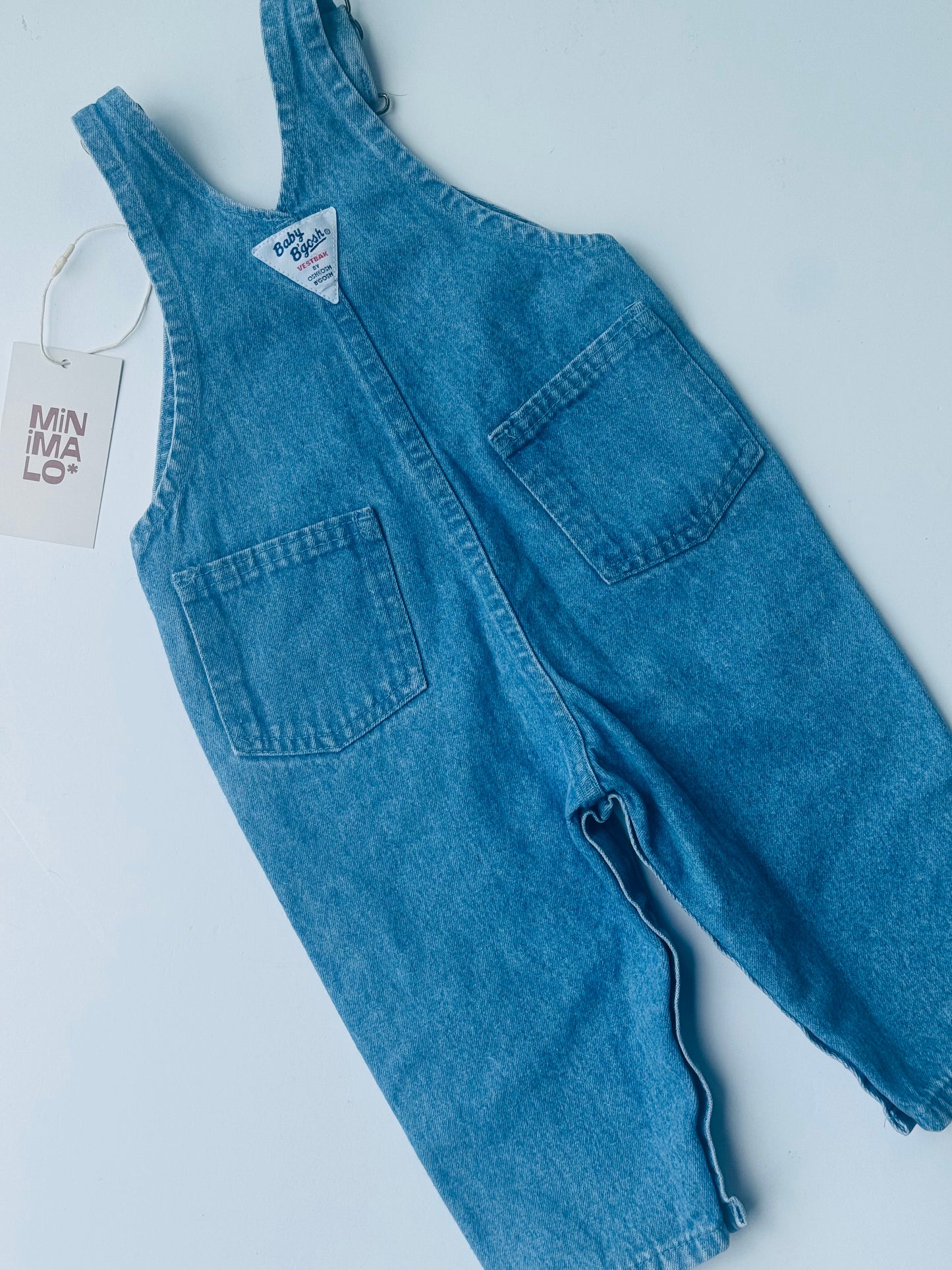 light denim Oshkosh overalls - 6/12m