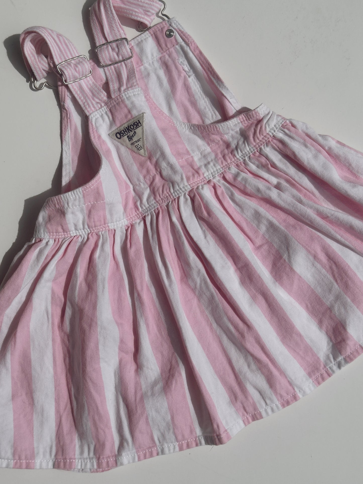 Oshkosh pink stripe dress 2/3Y