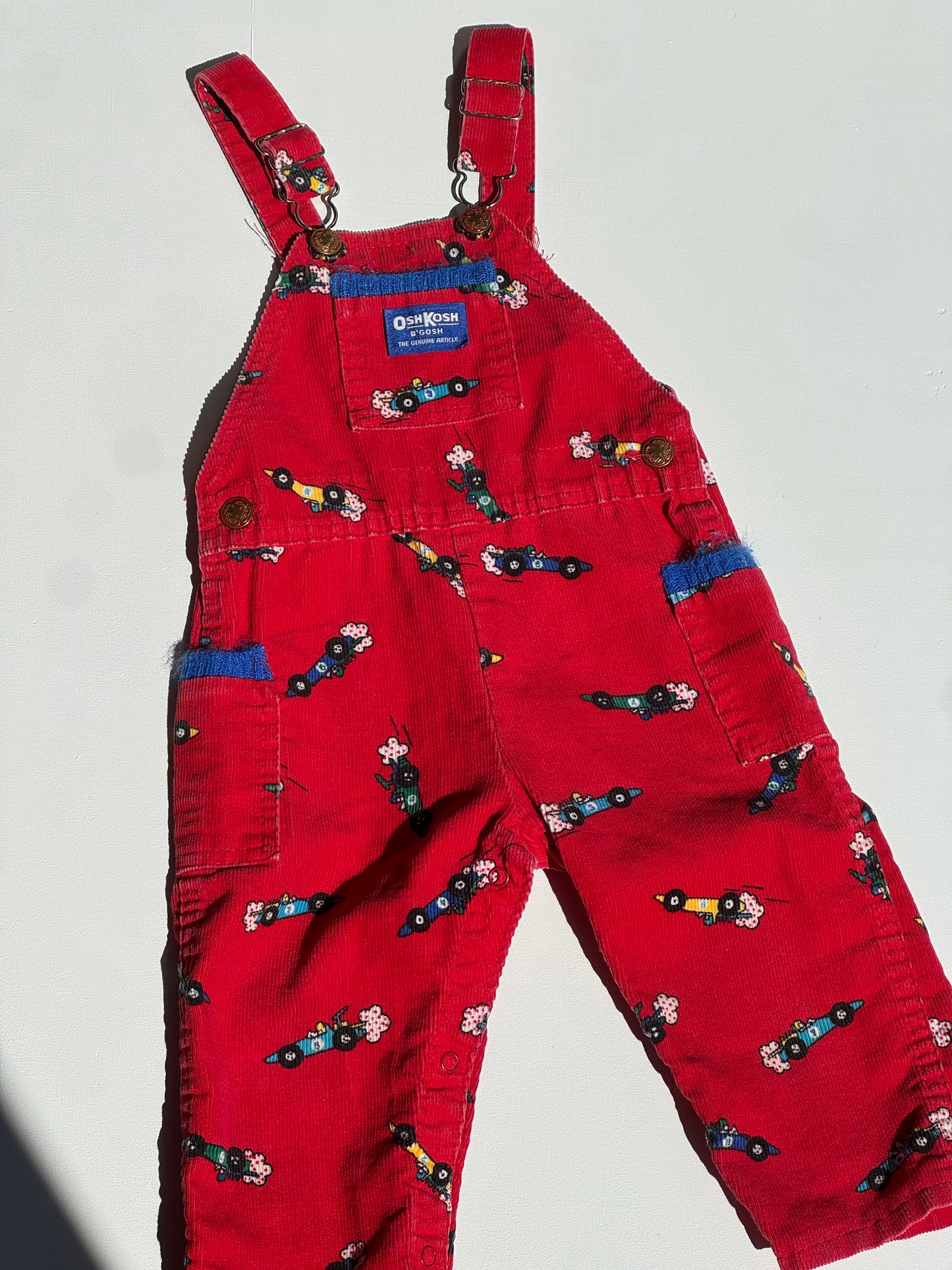 Racer corduroy Oshkosh overalls - 1-2Y