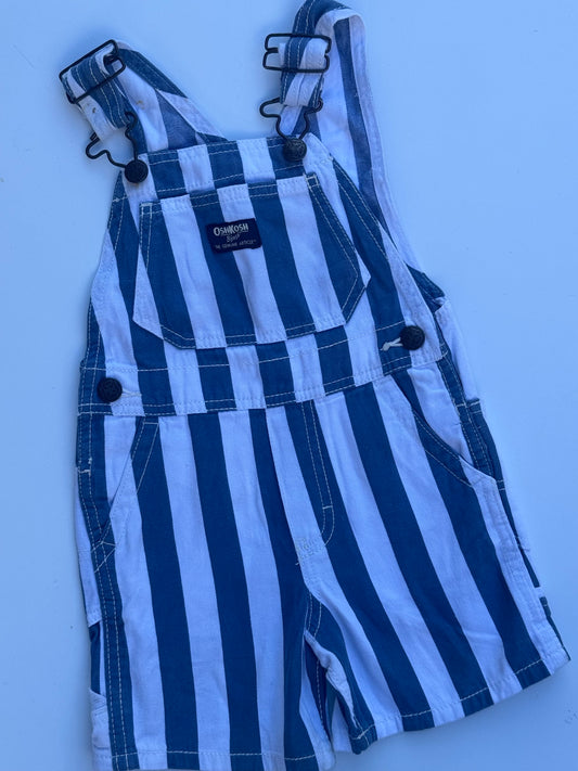 blue stripe Oshkosh shortalls - 12m