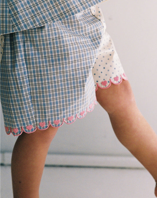 Juni - Della short - blue check