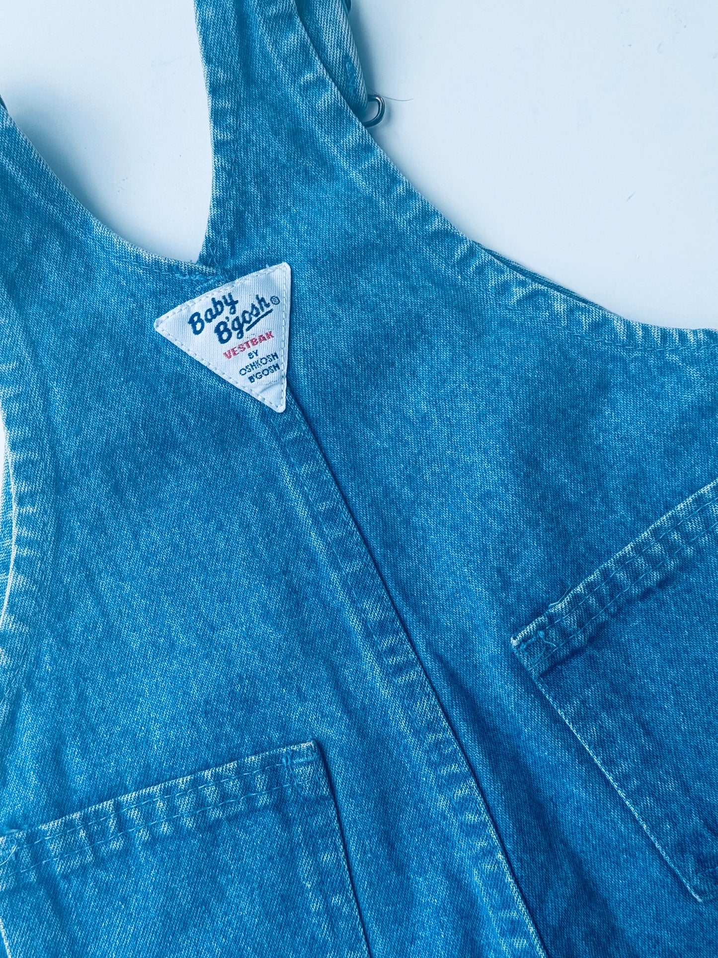 light denim Oshkosh overalls - 6/12m