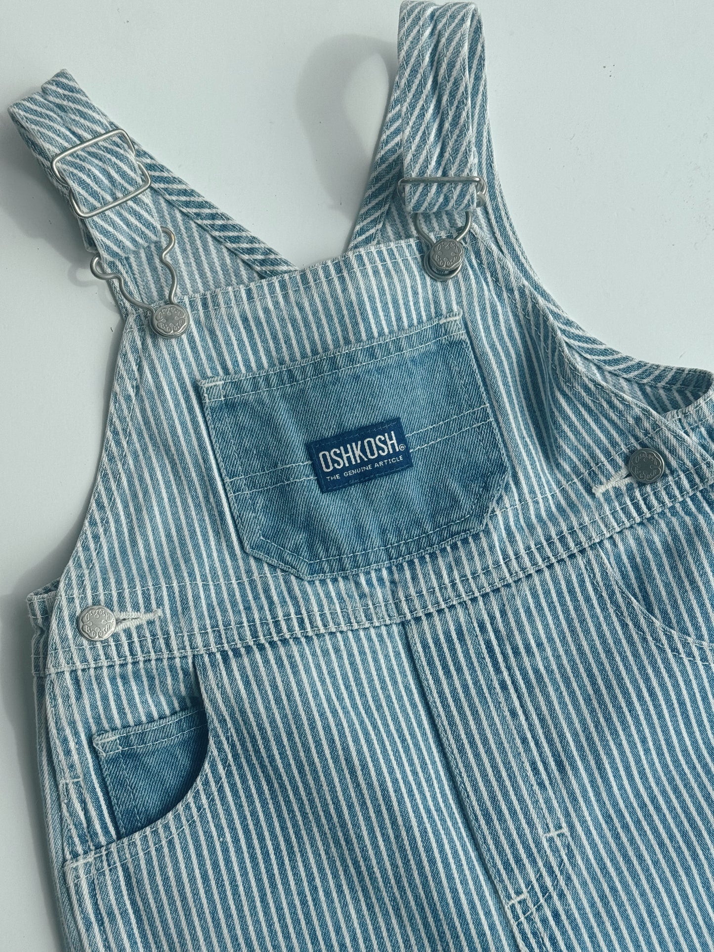 denim stripe Oshkosh overalls - 2 - 4Y