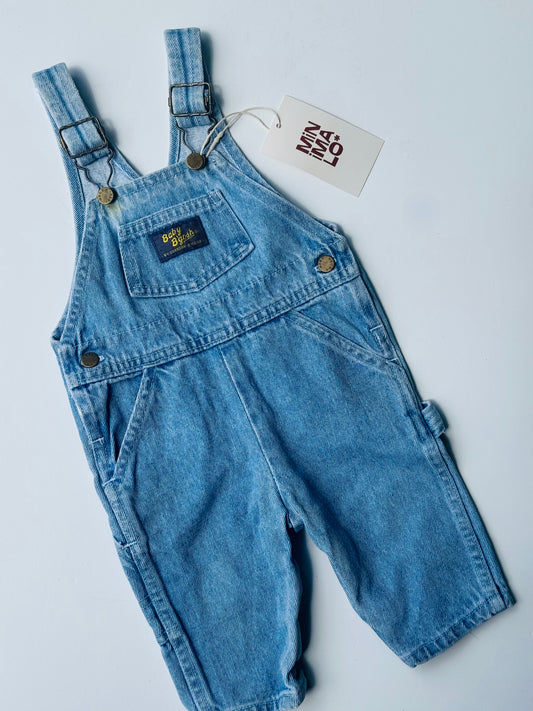 light denim Oshkosh overalls - 3/6m