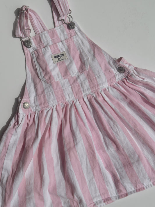 Oshkosh pink stripe dress 3/4Y