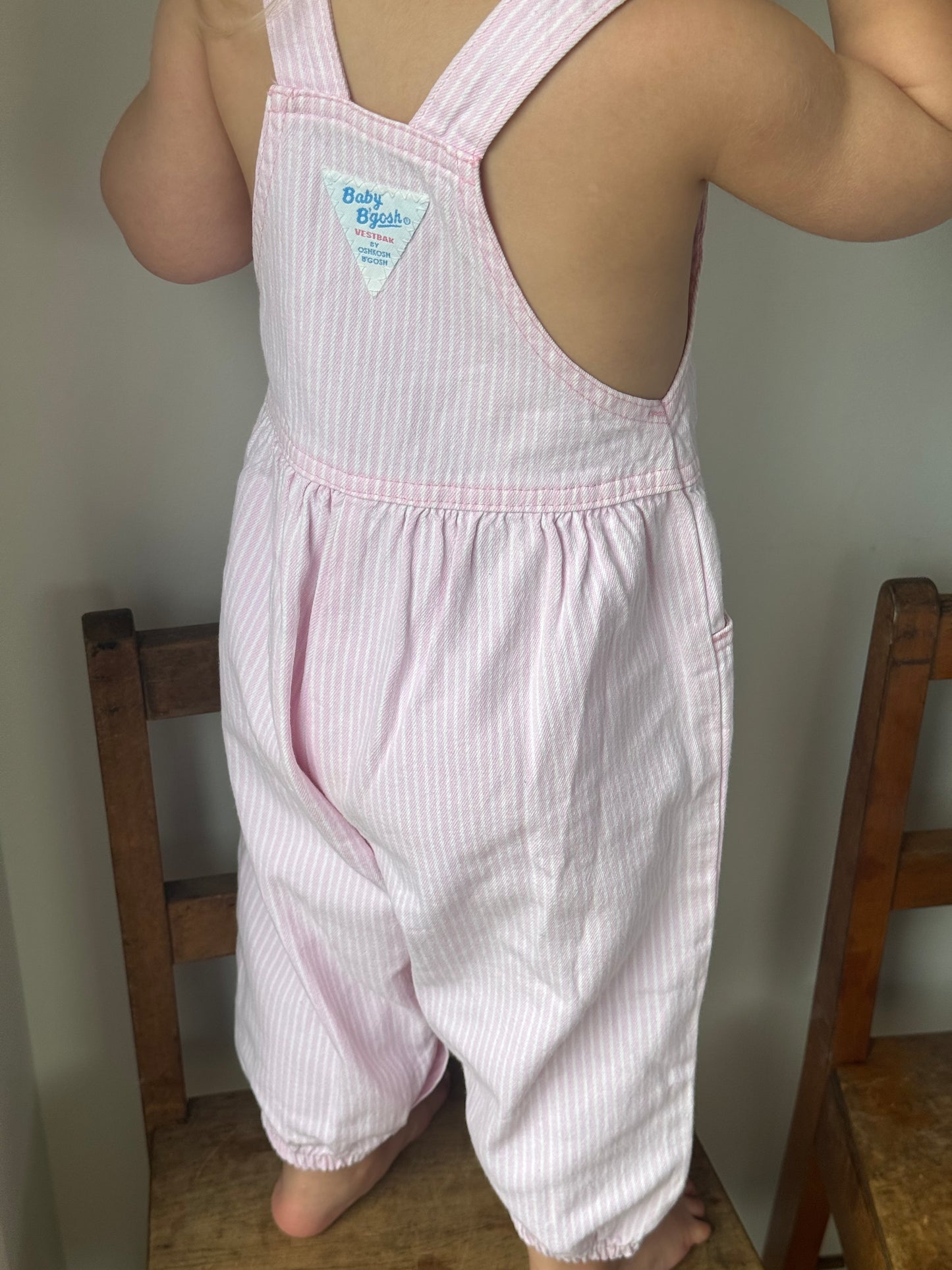 pink bubble Oshkosh overalls - 12m-2Y