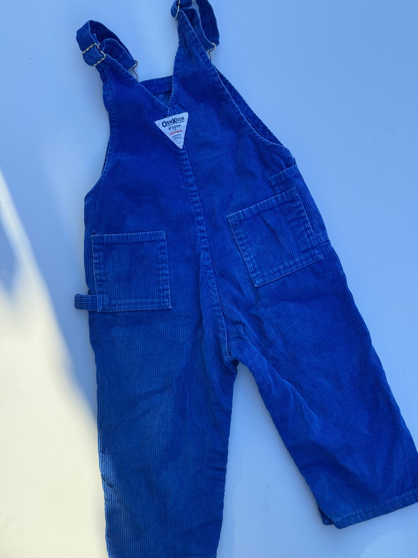 blue corduroy Oshkosh overalls - 2Y