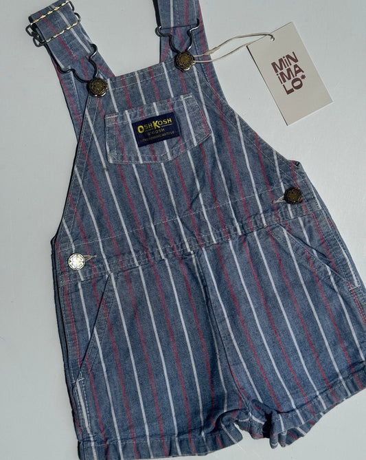 striped Oshkosh shortalls - 12m