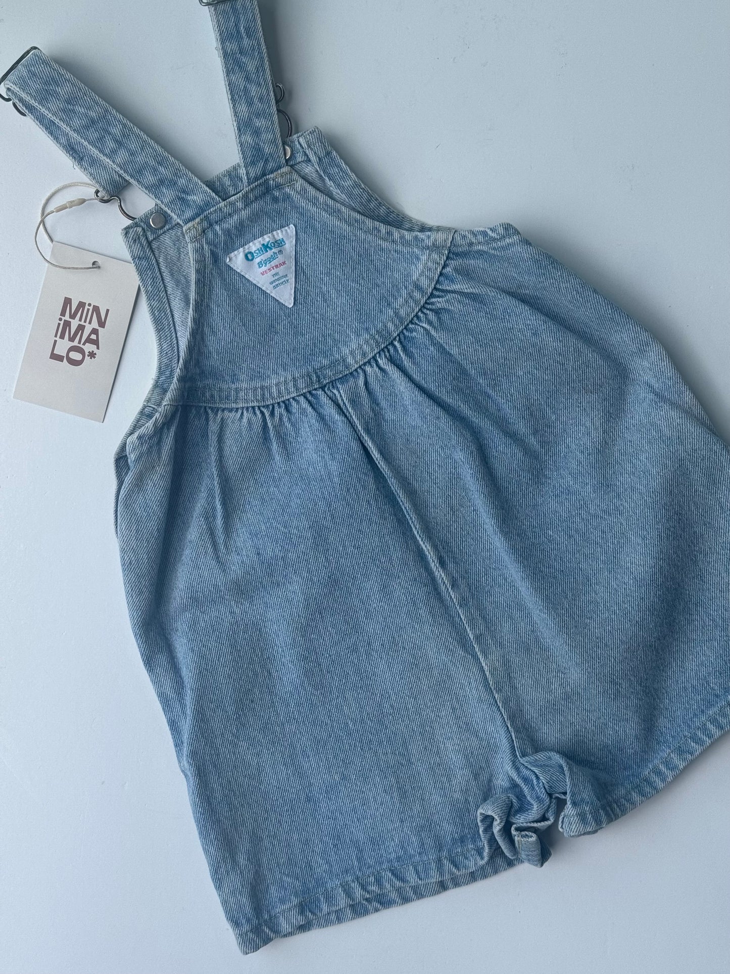 light denim Oshkosh shortalls - 2Y/3Y