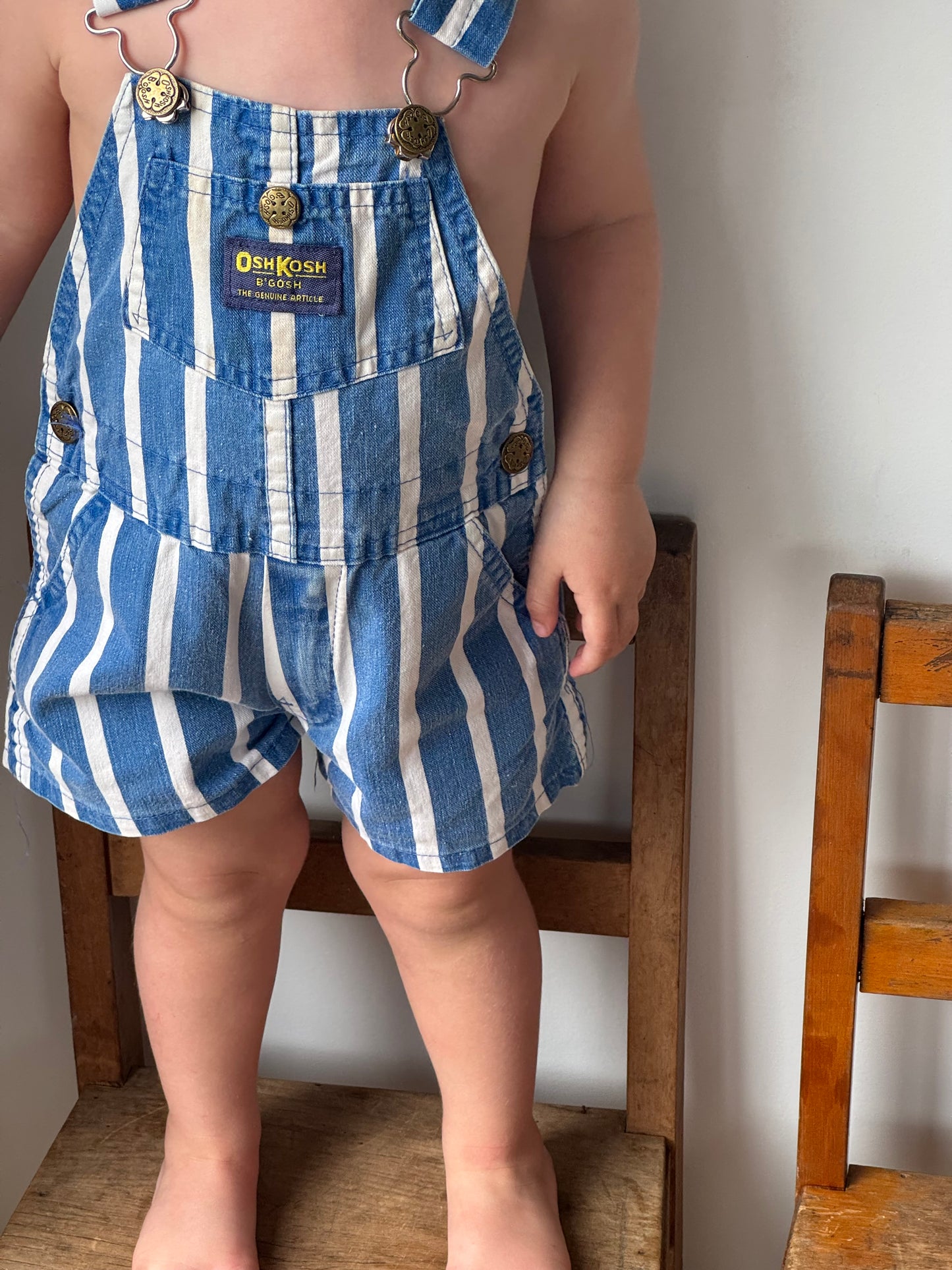 blue stripe shortalls - 1Y