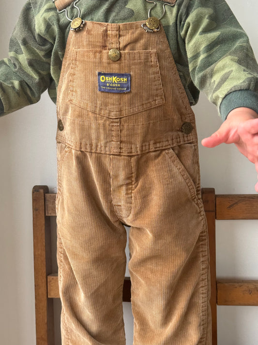 brown corduroy Oshkosh overalls - 12m