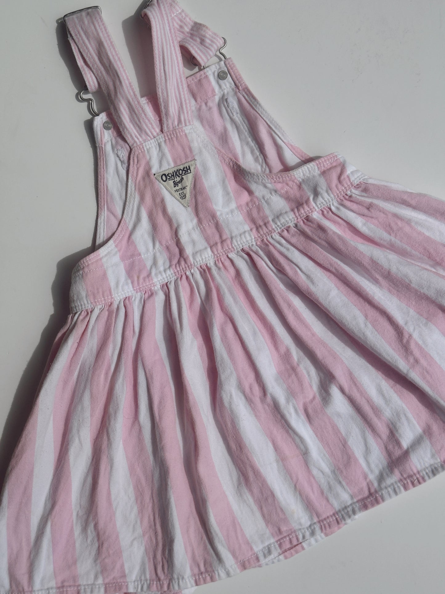 Oshkosh pink stripe dress 3/4Y