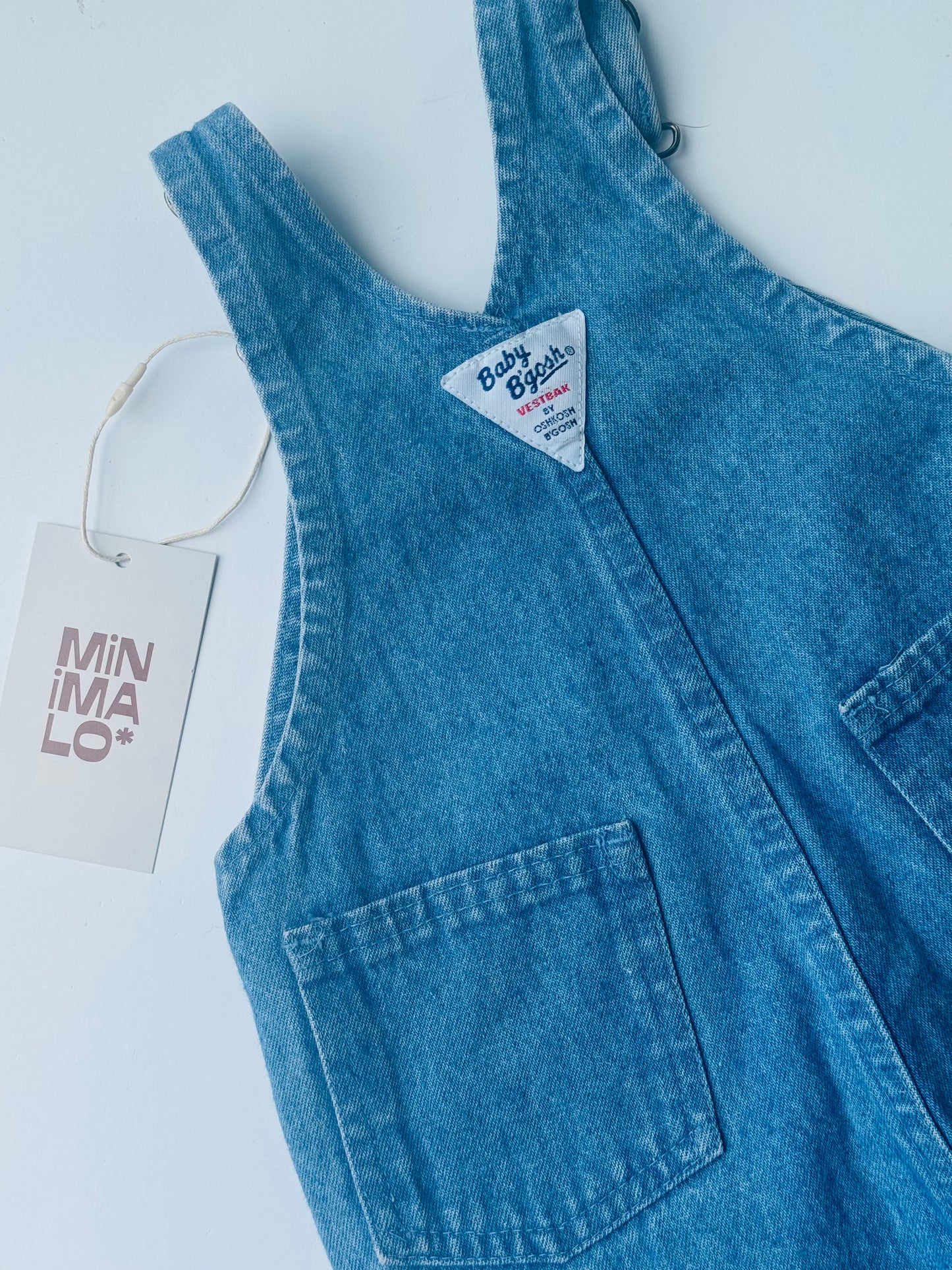 light denim Oshkosh overalls - 6/12m