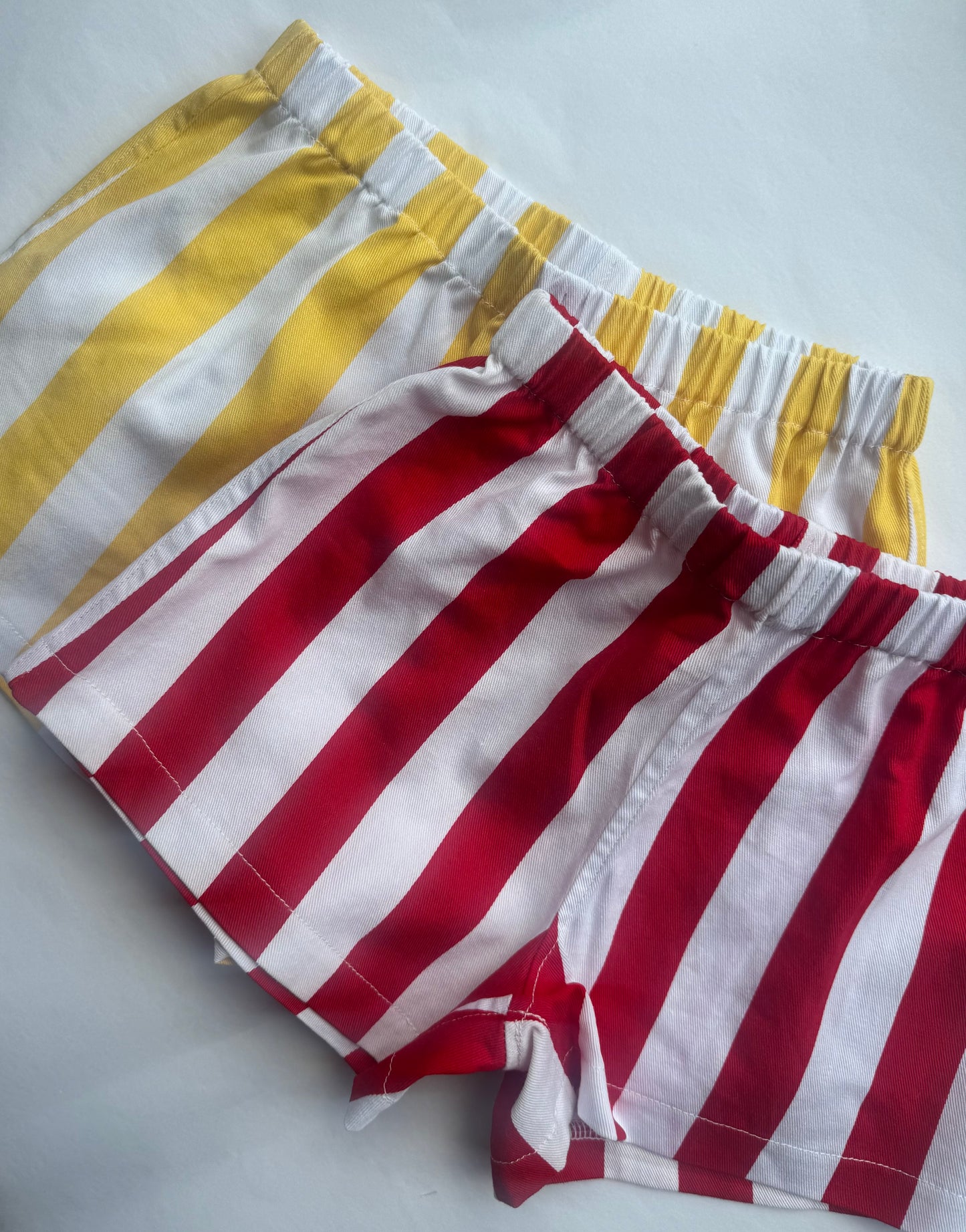 Ned's House stripe cotton shorts - Red