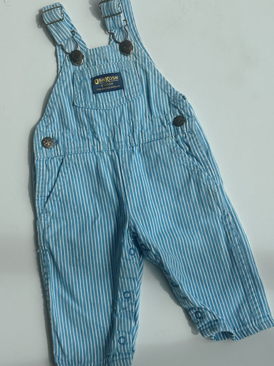 Oshkosh light blue overalls - 3/6m