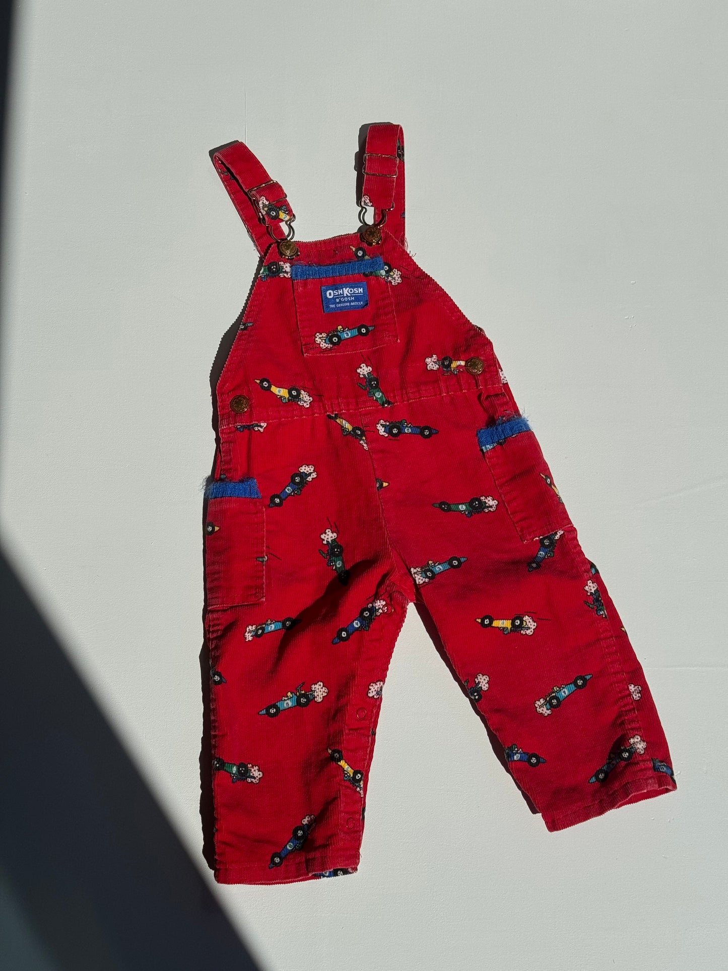 Racer corduroy Oshkosh overalls - 1-2Y