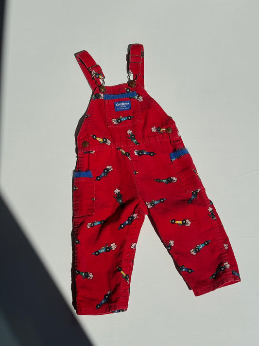 Racer corduroy Oshkosh overalls - 1-2Y