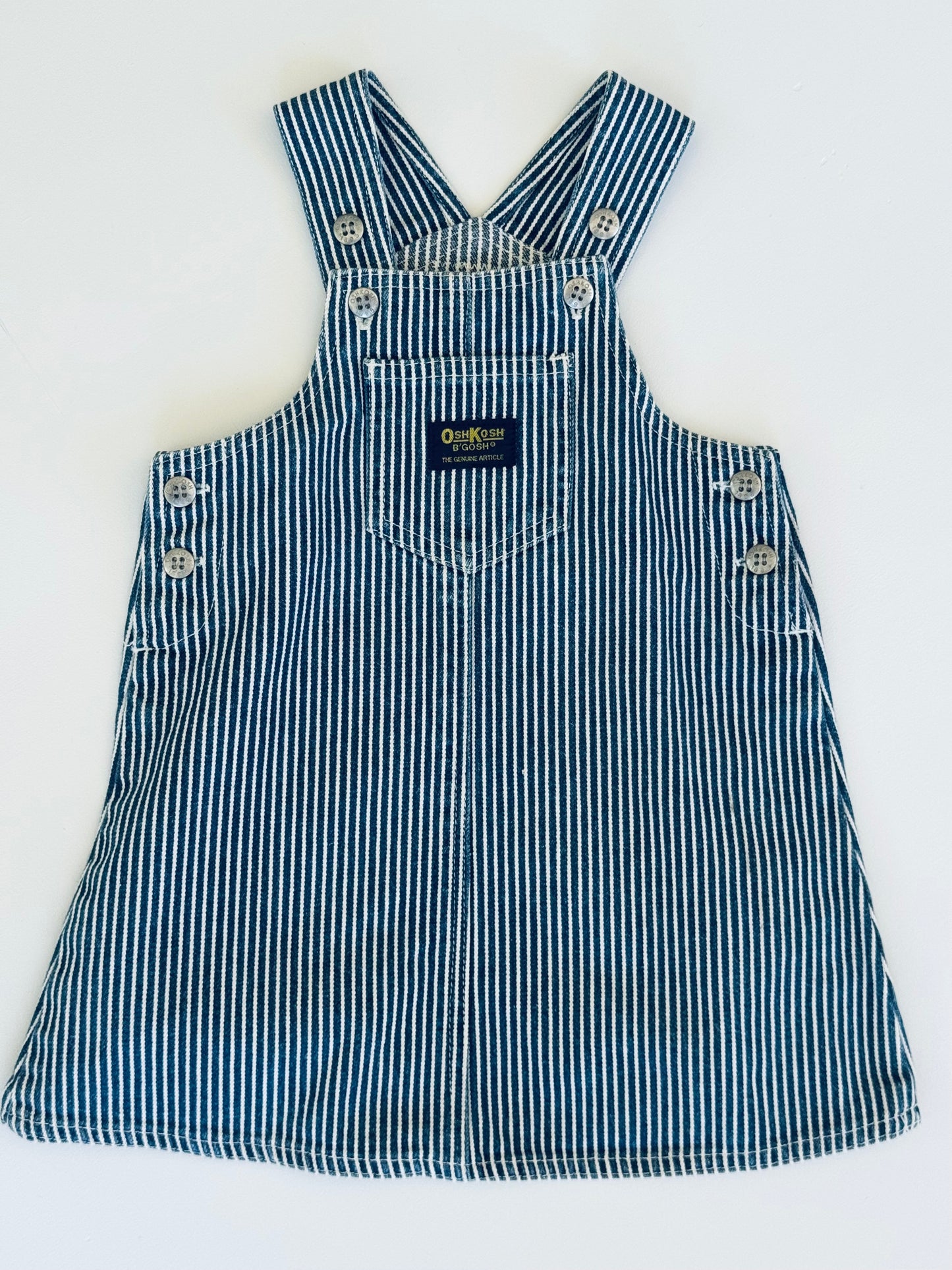 navy hickory stripe Oshkosh dress - 1Y