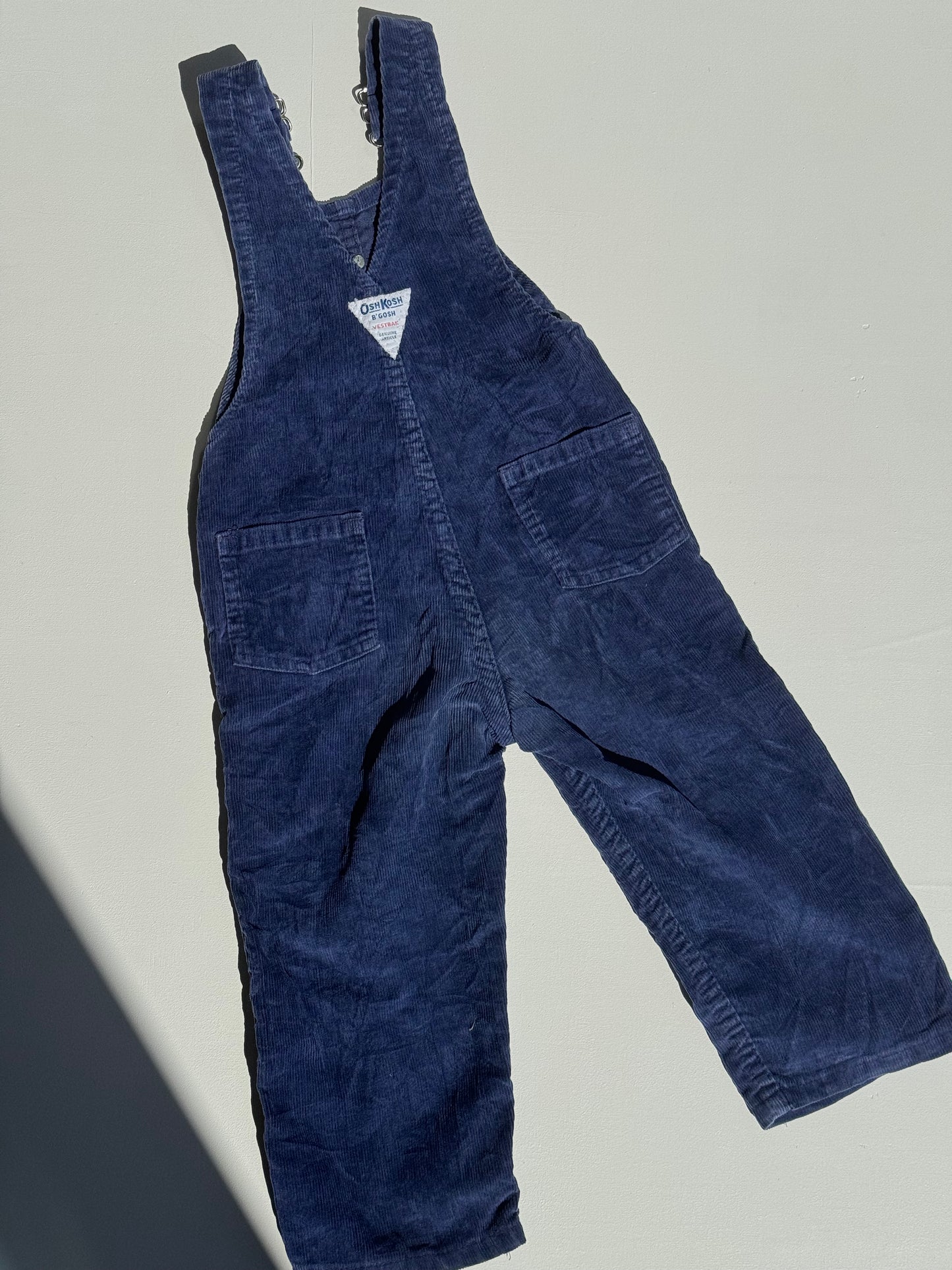 Navy corduroy Oshkosh overalls - 2-4Years