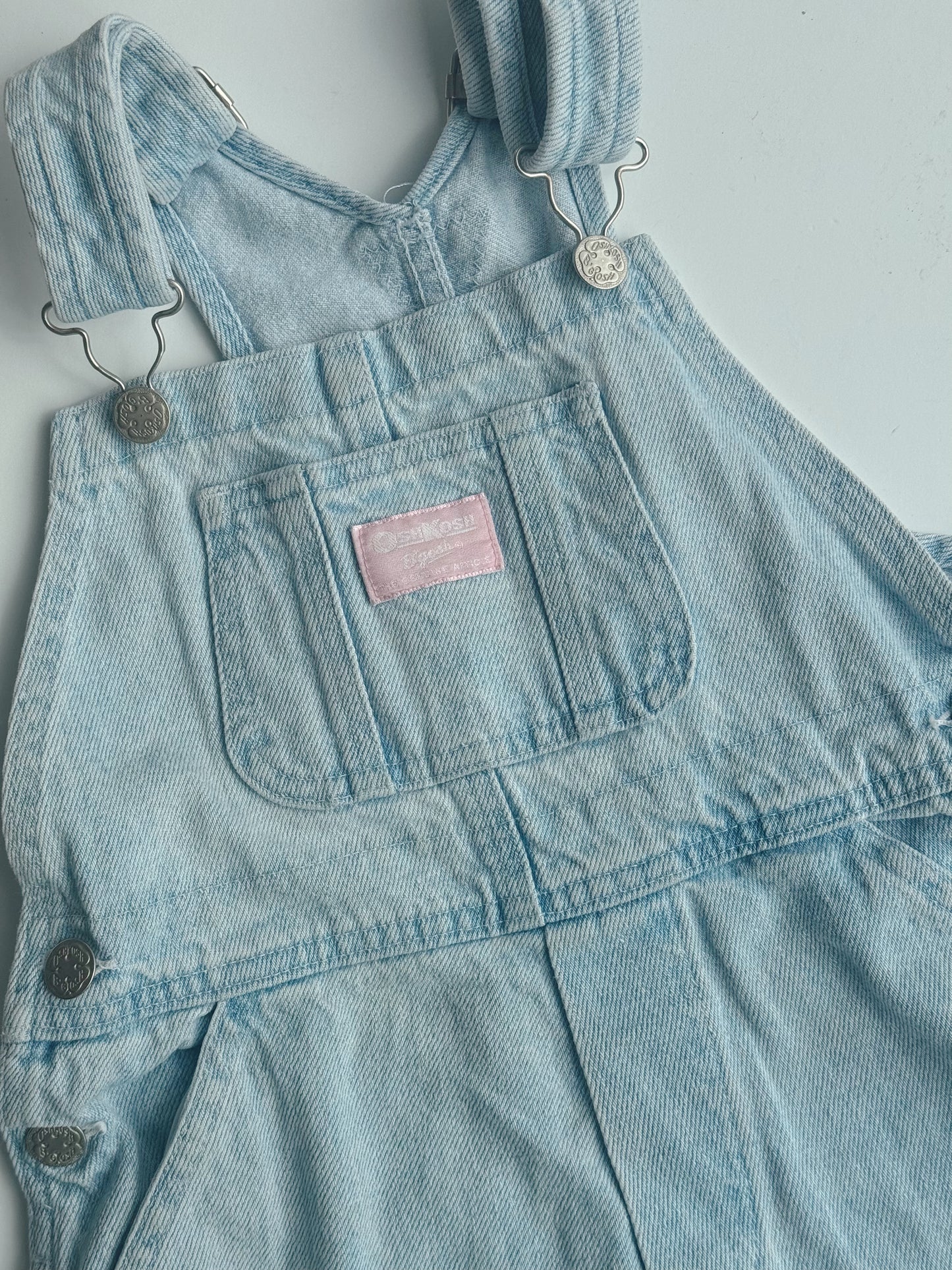 light denim Oshkosh shortalls 4-7Y