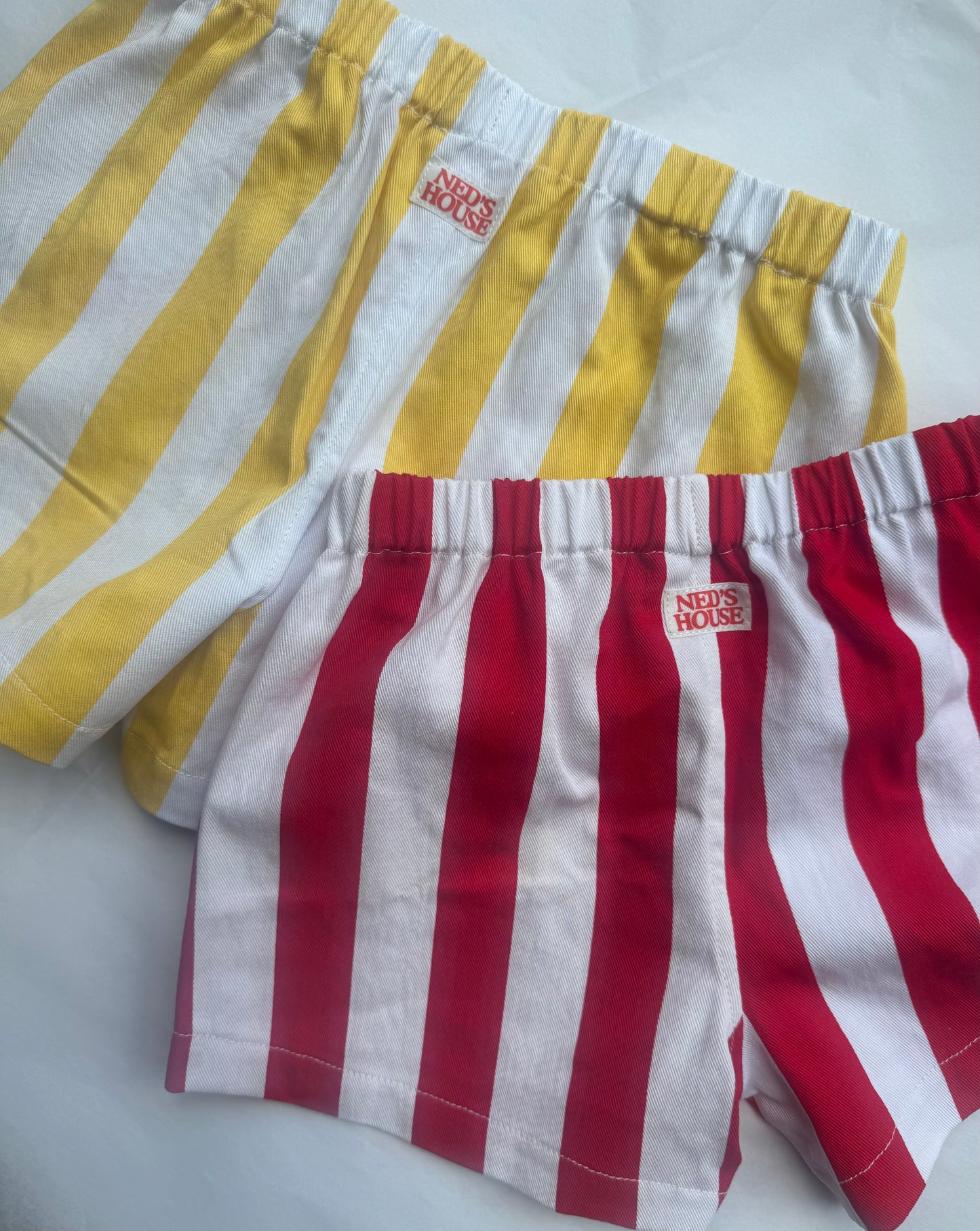 Ned's House stripe cotton shorts - Yellow