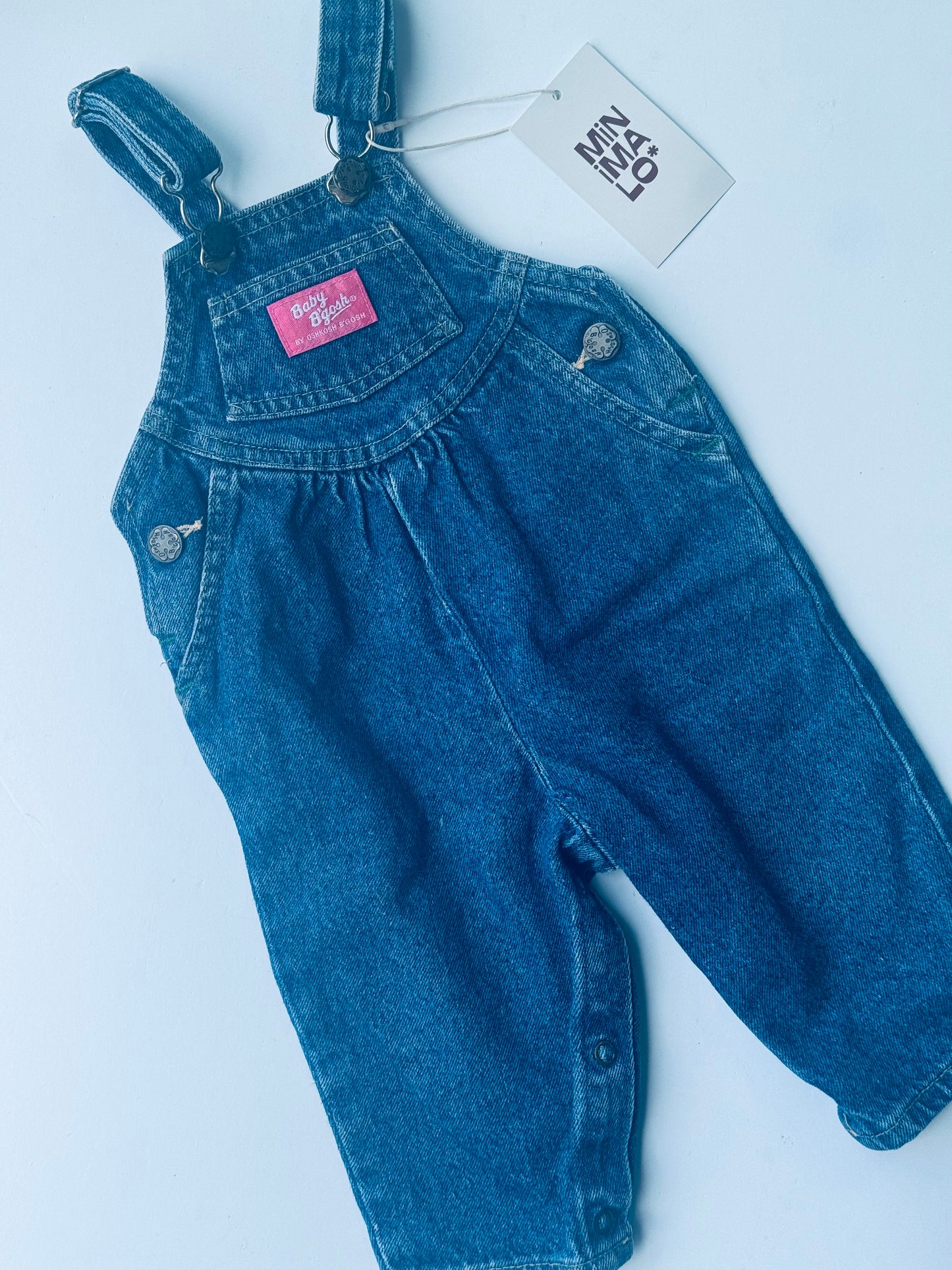 dark denim Oshkosh overalls - 6/12m