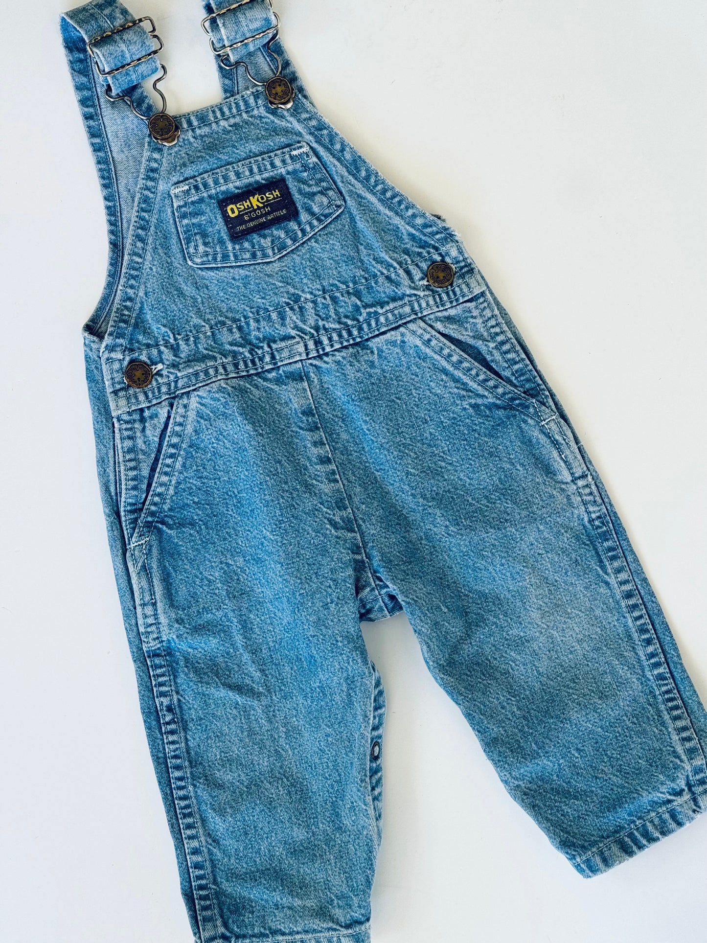 light denim Oshkosh overalls - 6m