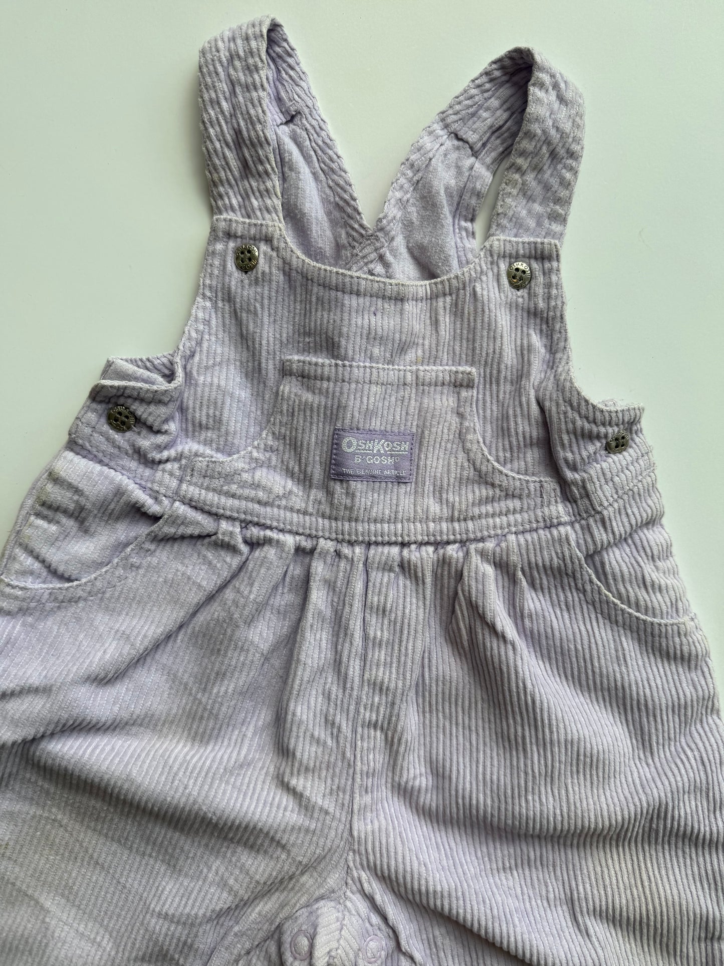 Light purple corduroy Oshkosh overalls - 6/9M