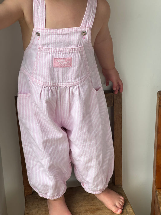 pink bubble Oshkosh overalls - 12m-2Y