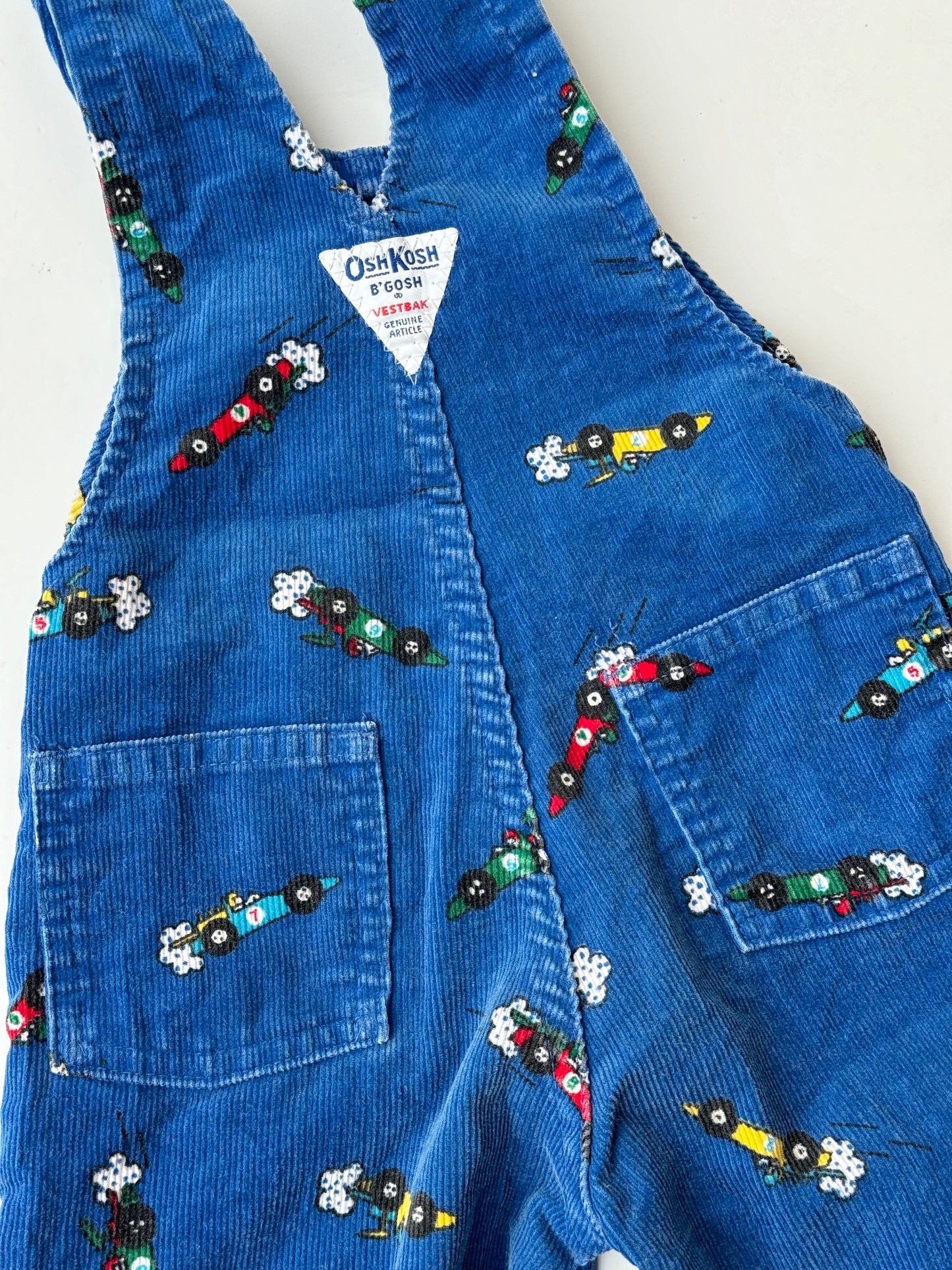 Race car Oshkosh overalls - 18m-3Y