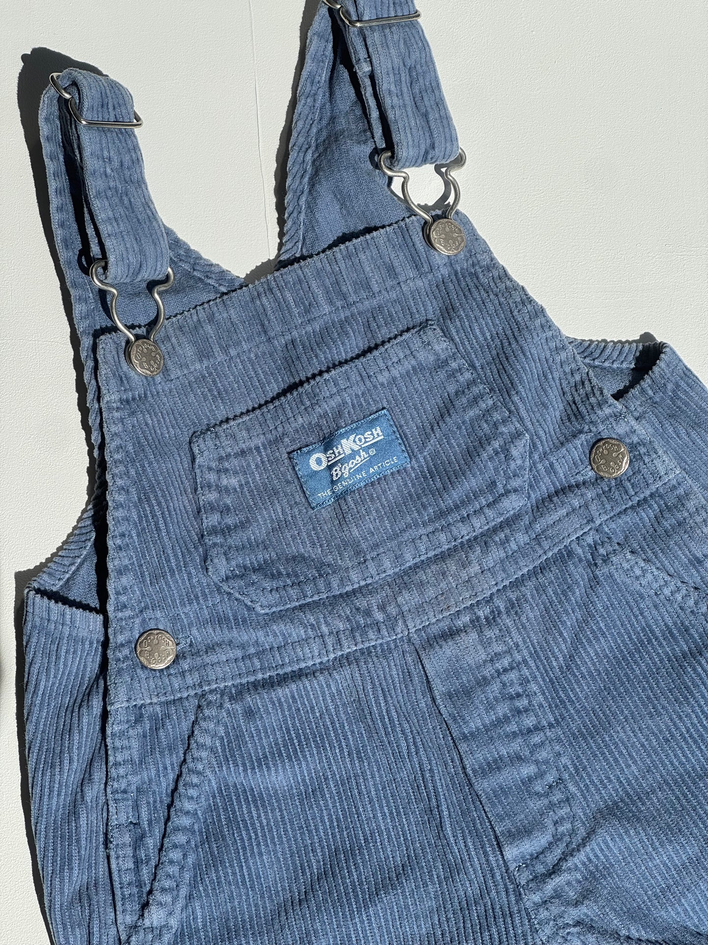 Grey Blue corduroy Oshkosh overalls- 12m