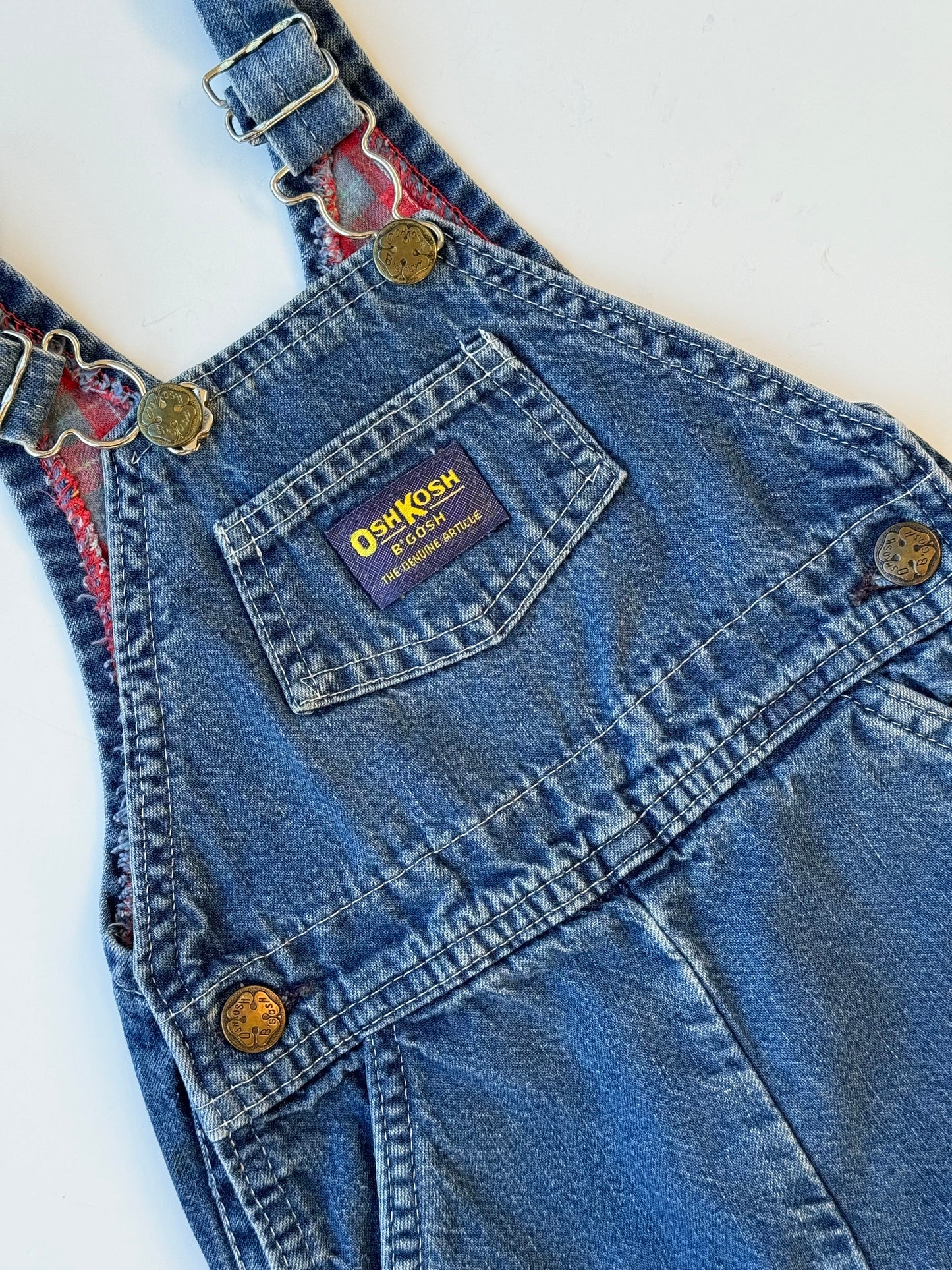 Check lining Oshkosh overalls - 6-18m