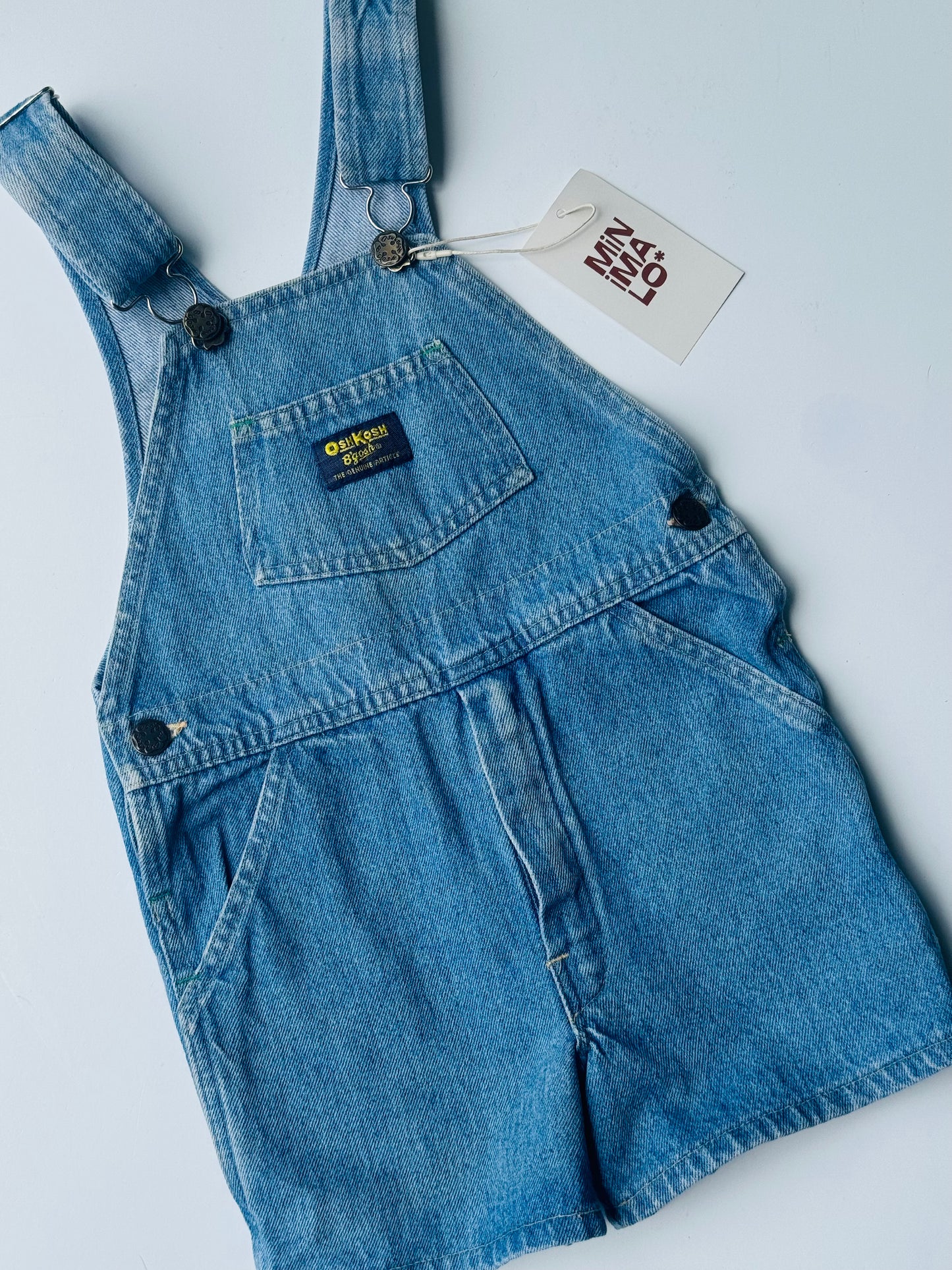 light denim Oshkosh shortalls - 2-4Y