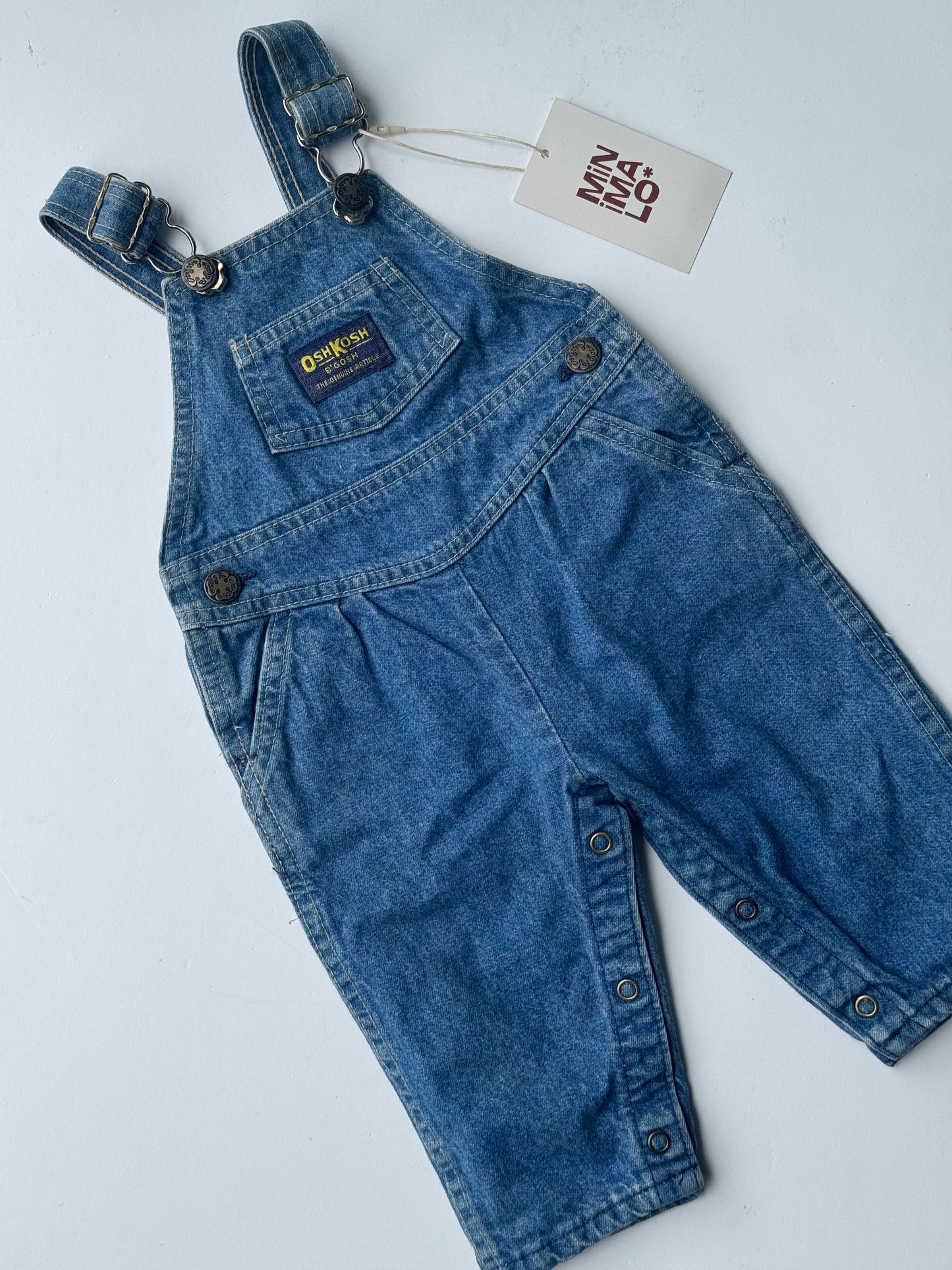 classic denim Oshkosh overalls - 6/9m