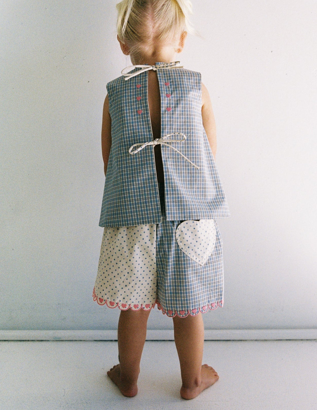 Juni - Della short - blue check