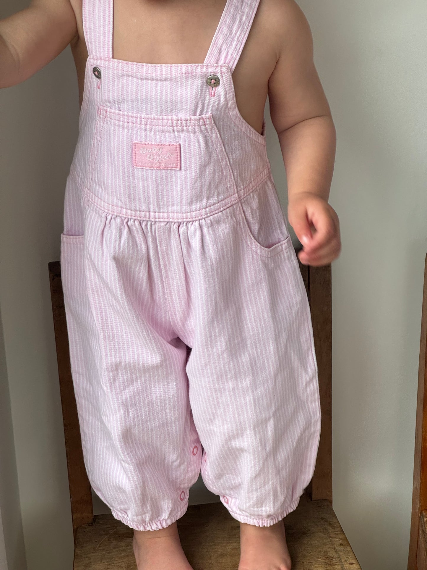 pink bubble Oshkosh overalls - 12m-2Y